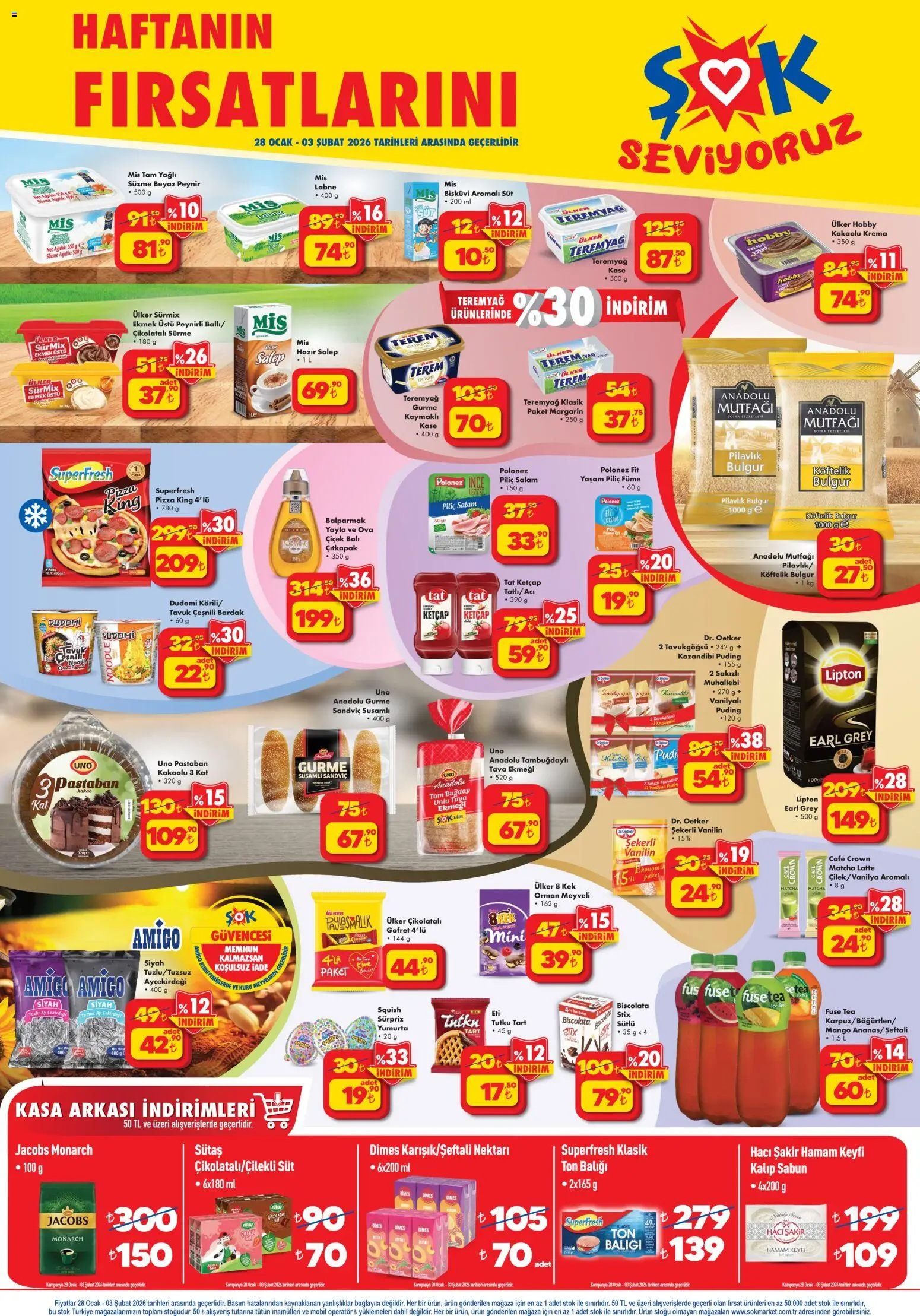 Şok Market Katalog 28.01.2026 - Broşürünün önizlemesi - Ekmek, Kaşe, Gofret, Bardak, Ice tea, Ketçap, Ağırlık, Bağlayıcı
