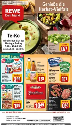 Vorschau von dem Prospekt des Geschäftes Rewe, gültig ab dem 19.10.2025