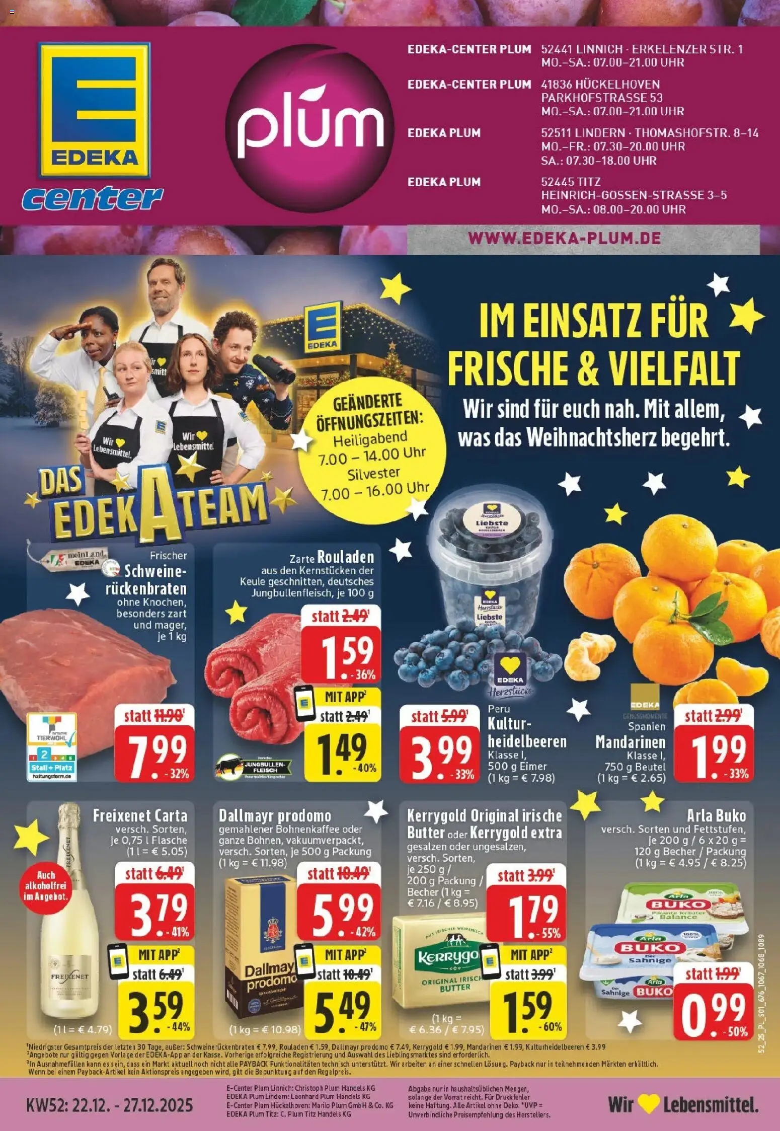 Vorschau von dem Prospekt des Geschäftes Edeka, gültig ab dem 22.12.2025