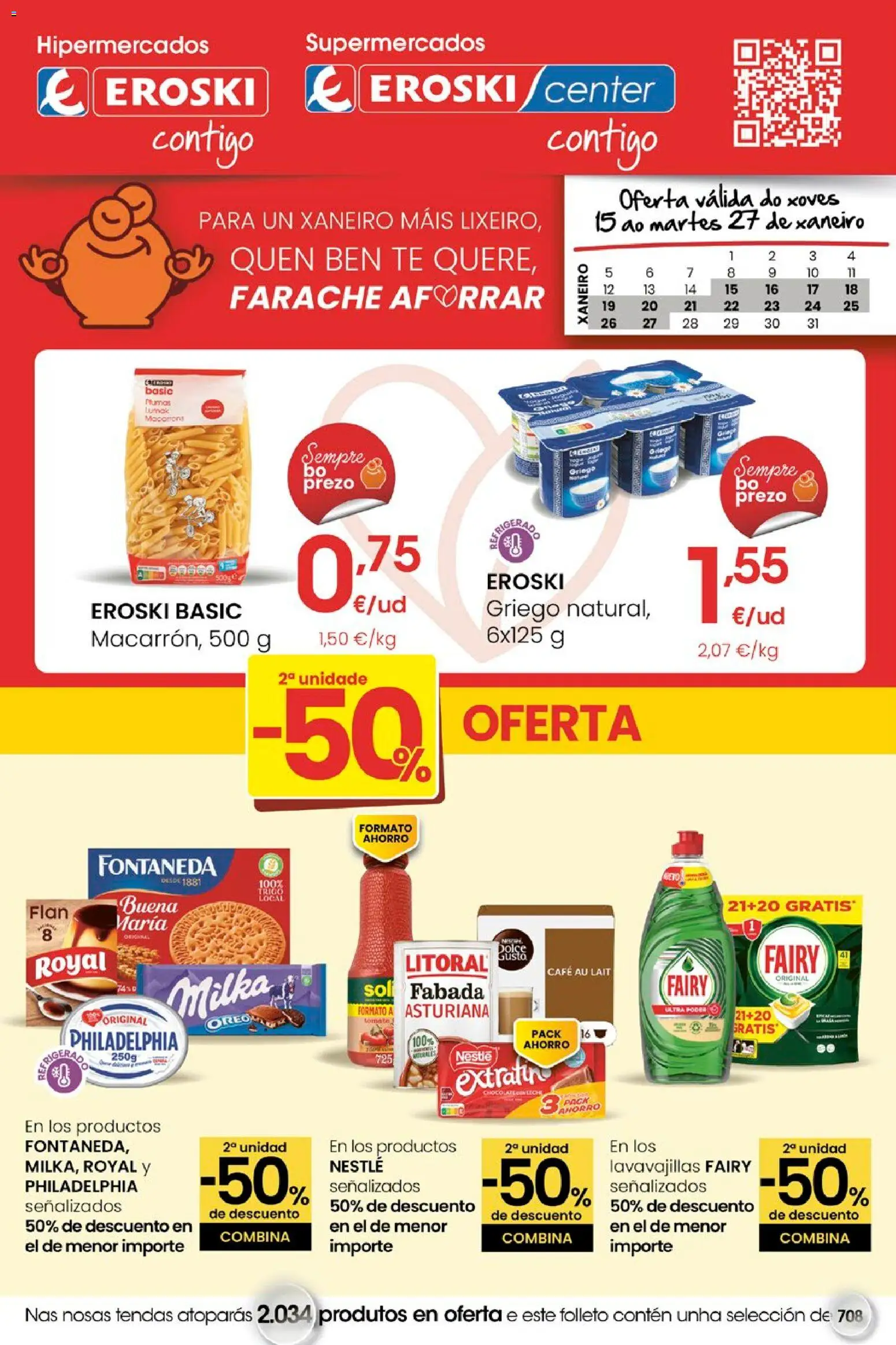 Vista previa del folleto de la tienda Eroski válido desde el 15/01/2026 - Café, Té, Lavavajillas, Macarons