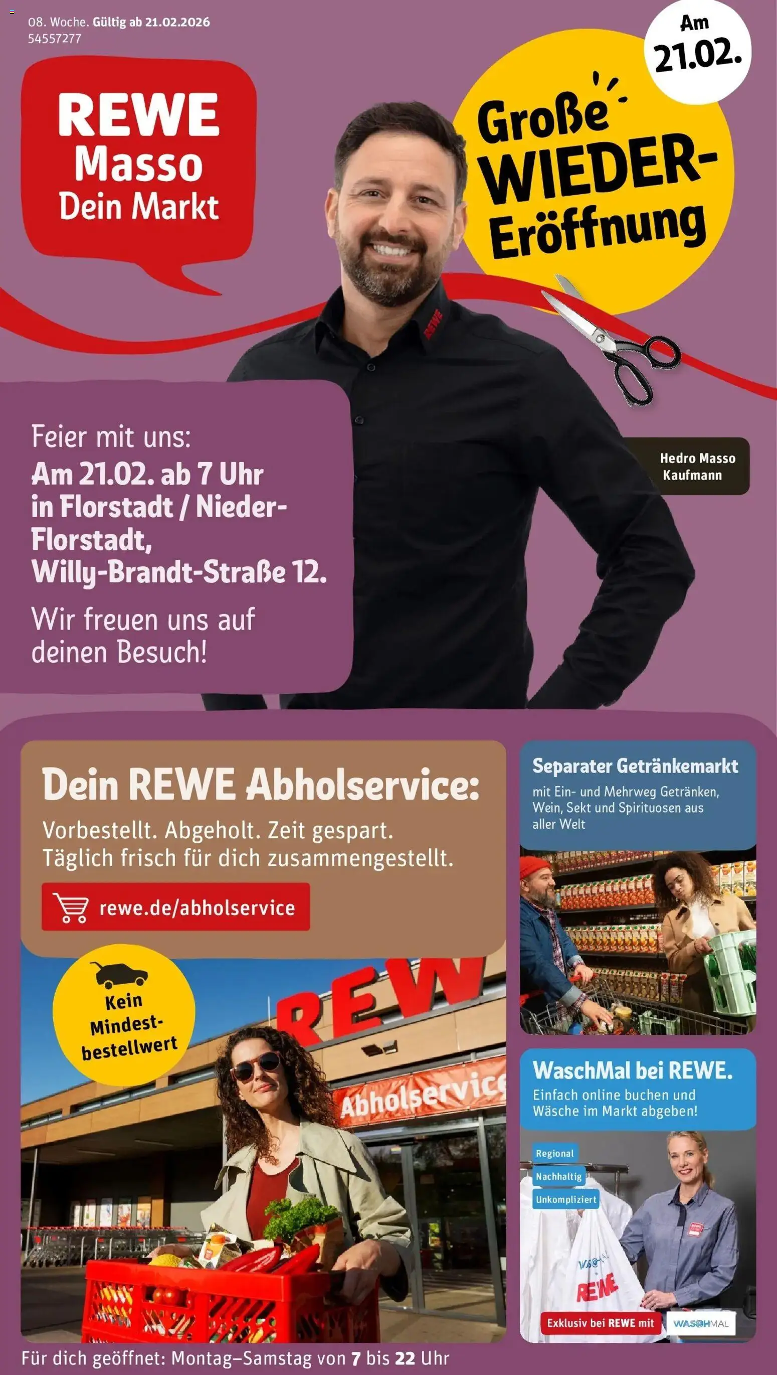 Vorschau von dem Prospekt des Geschäftes Rewe, gültig ab dem 16.02.2026