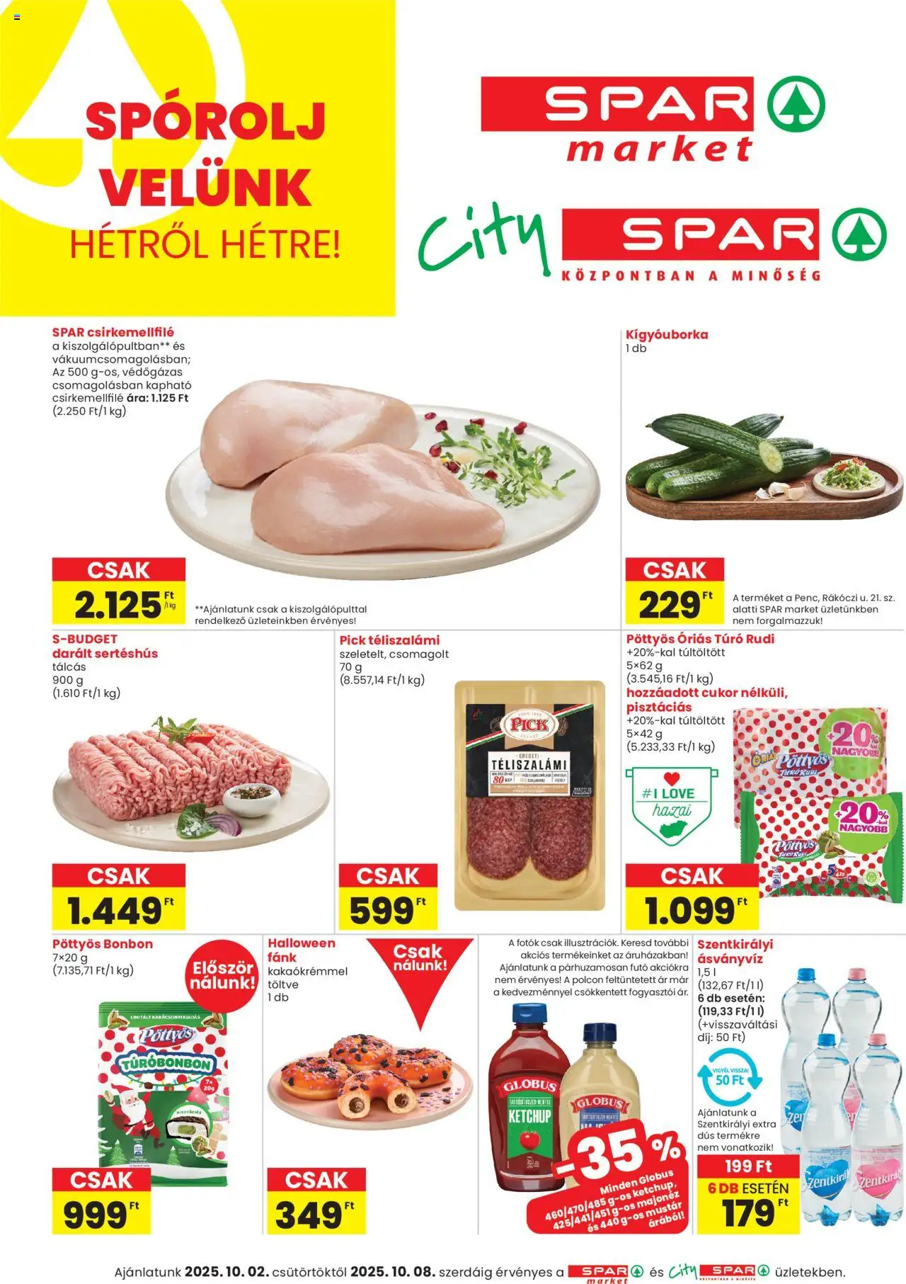 Spar aktuális szórólap, érvényes 2025.10.02.-től - 1 oldal