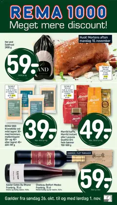 Eksempel på tilbudsavis Tilbudsavis fra butik Rema 1000 gyldig fra 26/10/2025