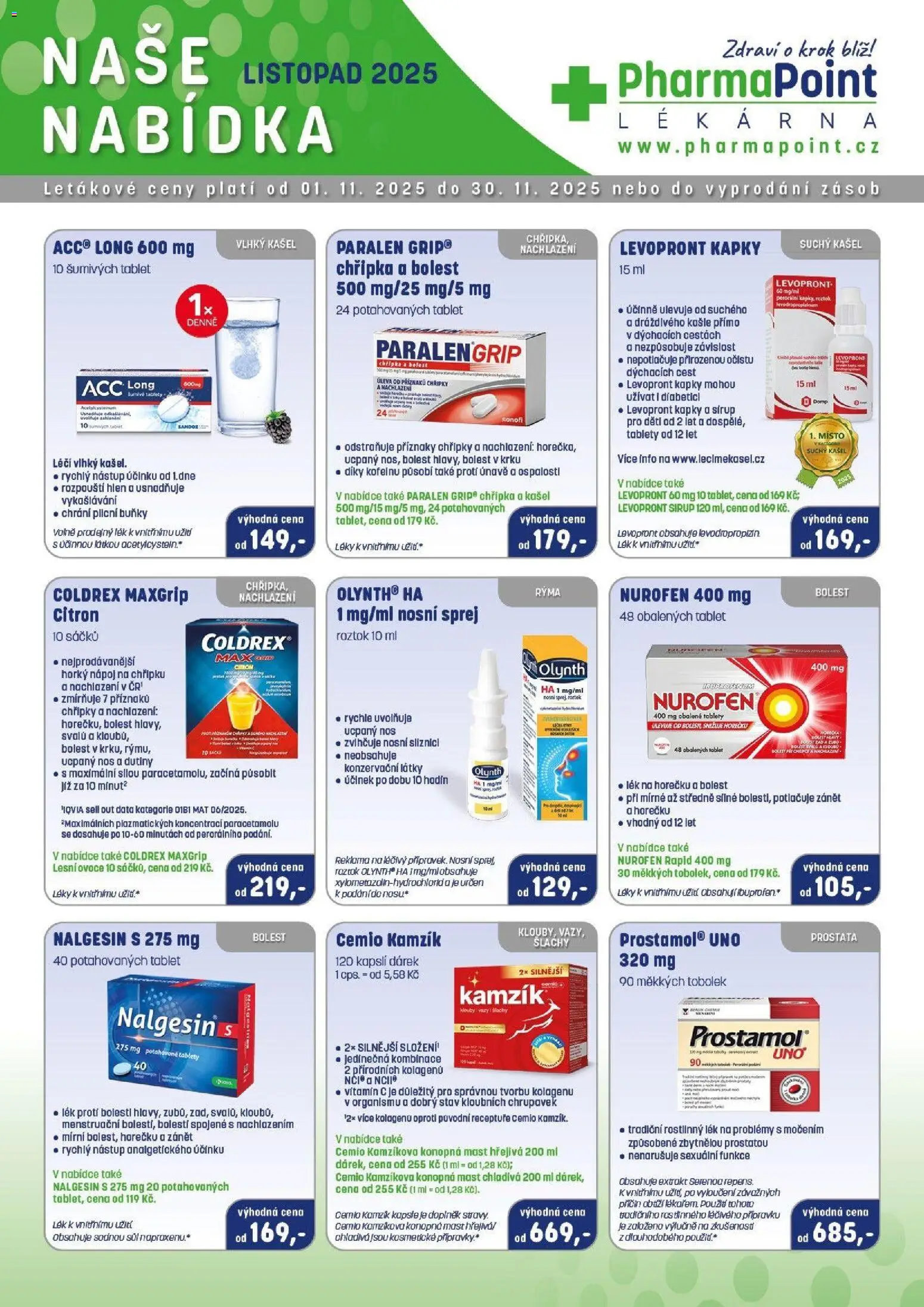 Náhled nabídky: Pharmapoint Leták platný od 01.11.2025