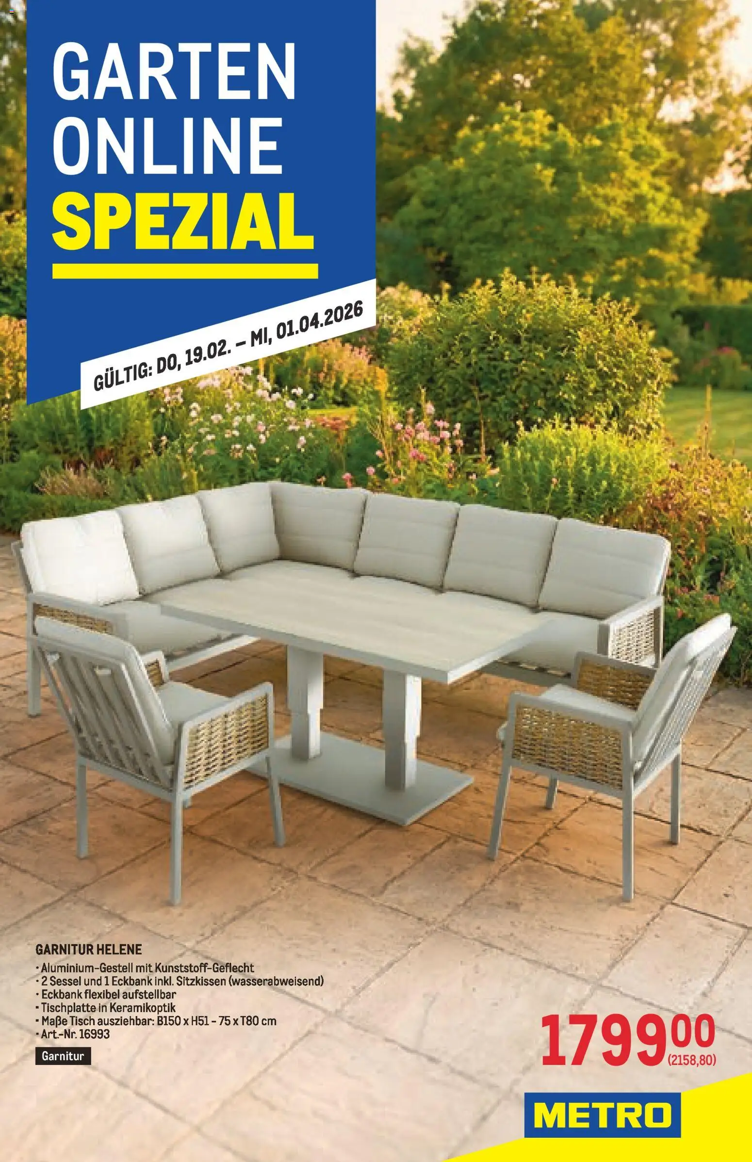 Vorschau der Angebote: Metro Garten Online Spezial gültig ab 19.02.2026