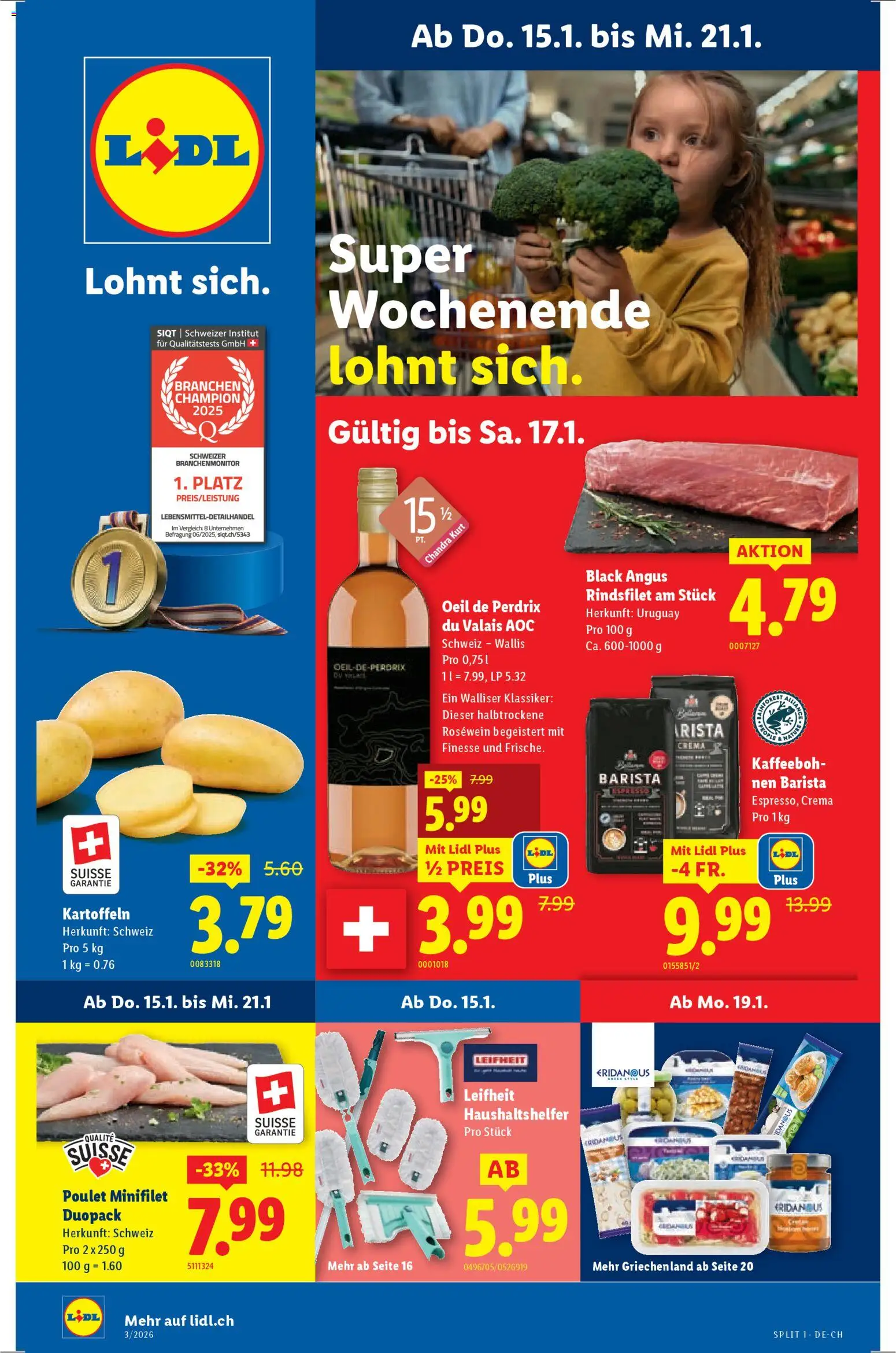 Vorschau des Merkblatts Aktionen vom Shop Lidl gültig von 15.01.2026 bis 21.01.2026