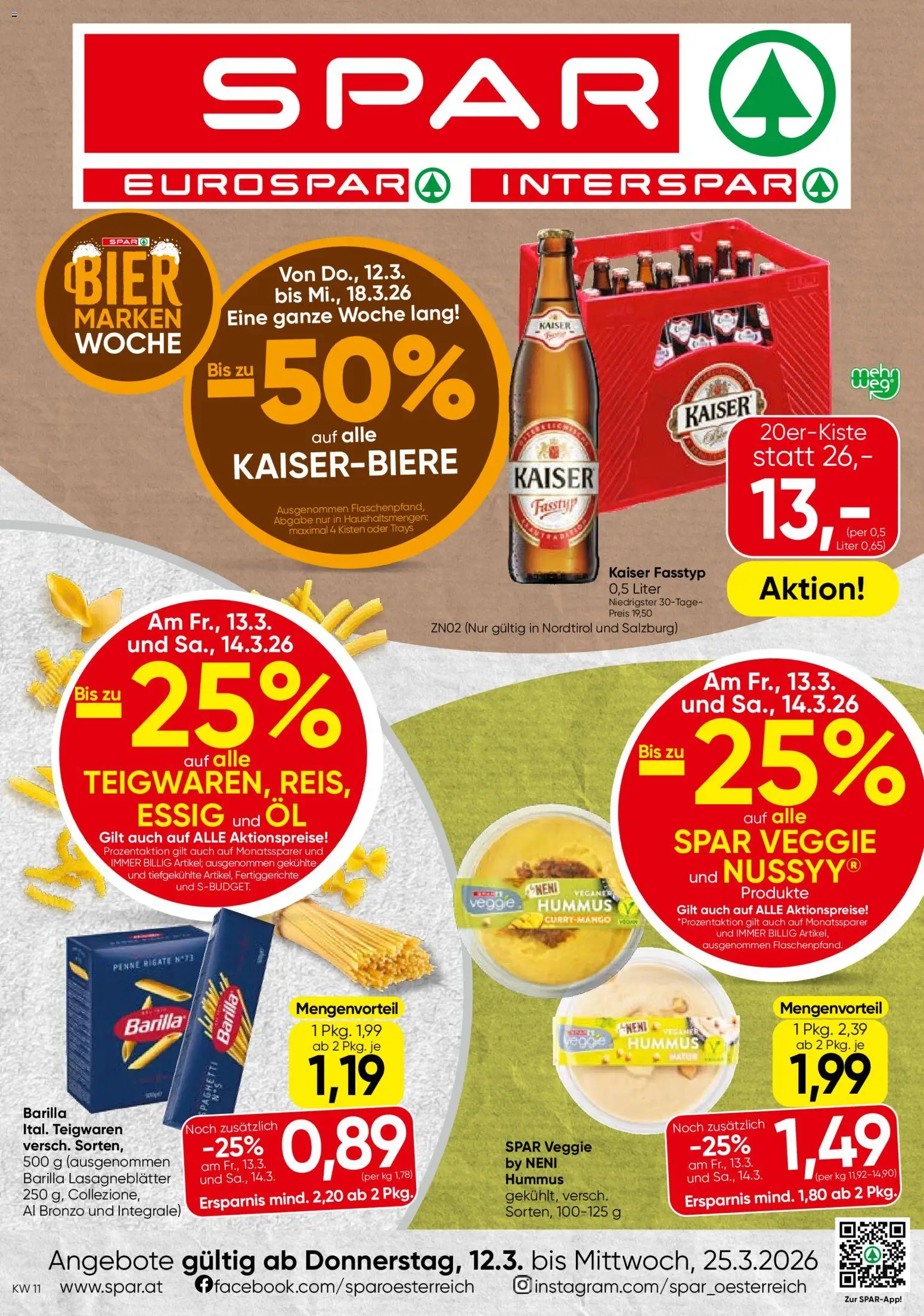 Vorschau der Angebote: Spar Spar Flugblatt - Tirol gültig ab 12.03.2026
