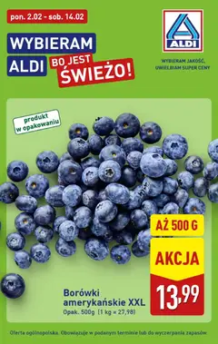 Pogląd gazetki "Borówka" ze sklepu Aldi ważnej od 02.02.2026