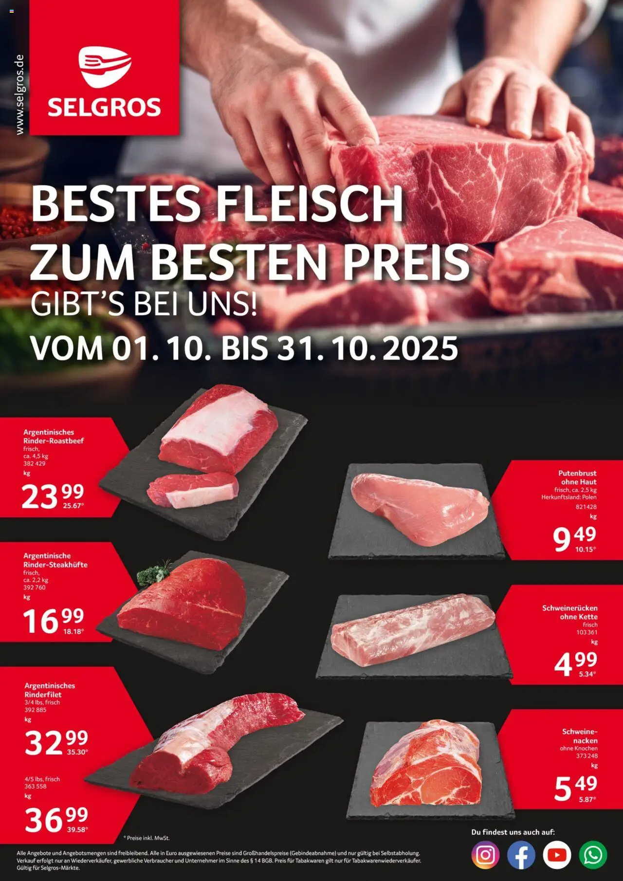 Selgros Bestes Fleisch (vom 01.10.2025 - 31.10.2025)