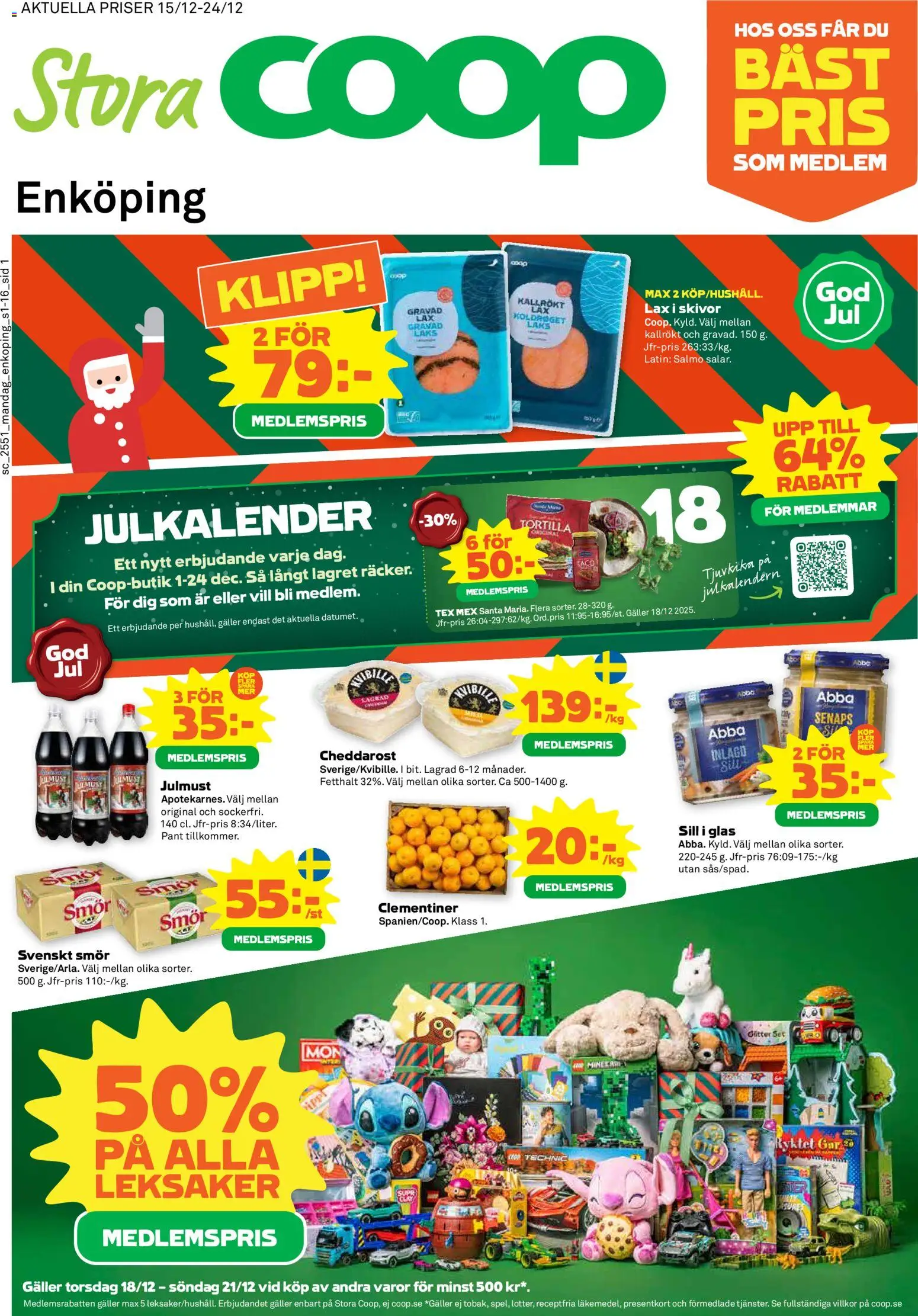 Förhandsgranska reklamblad Enköping från butik Stora Coop gäller från 15/12/2025
