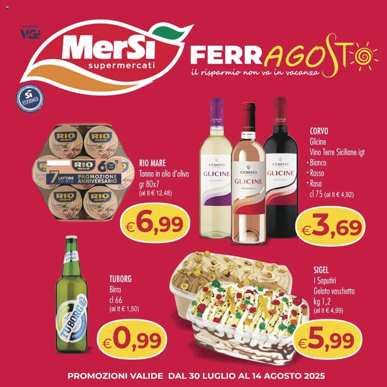 Volantino MerSi Supermercati valido da 30/07/2025 numero di pagina 1