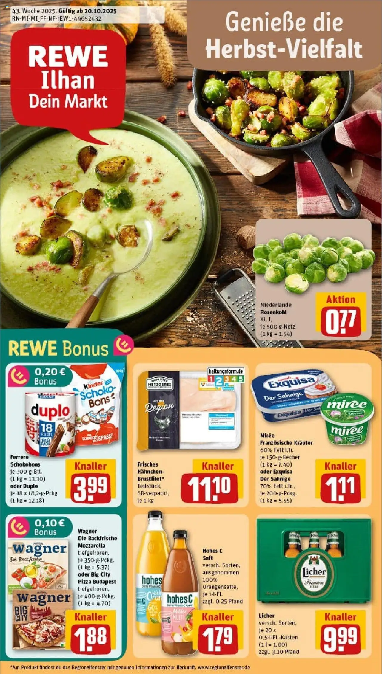 REWE Prospekt ab 19.10.2025 nächste Woche - Prospekt Groß-Bieberau	