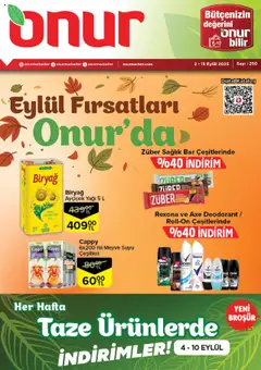 Onur Market Katalog 02.09.2025 - Broşürünün önizlemesi