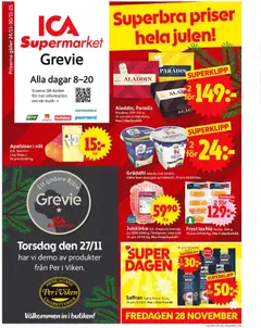 Förhandsgranska reklamblad Grevie från butik ICA Supermarket gäller från 24/11/2025