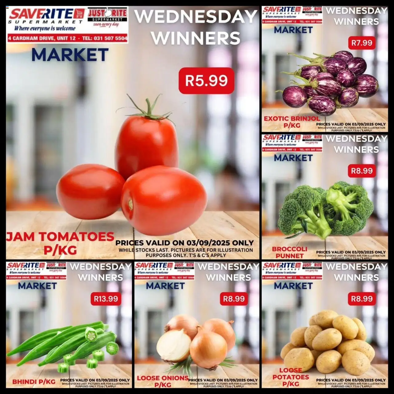 Saverite Wednesday Winners from 03/09 - 03/09/2025 > Promotions