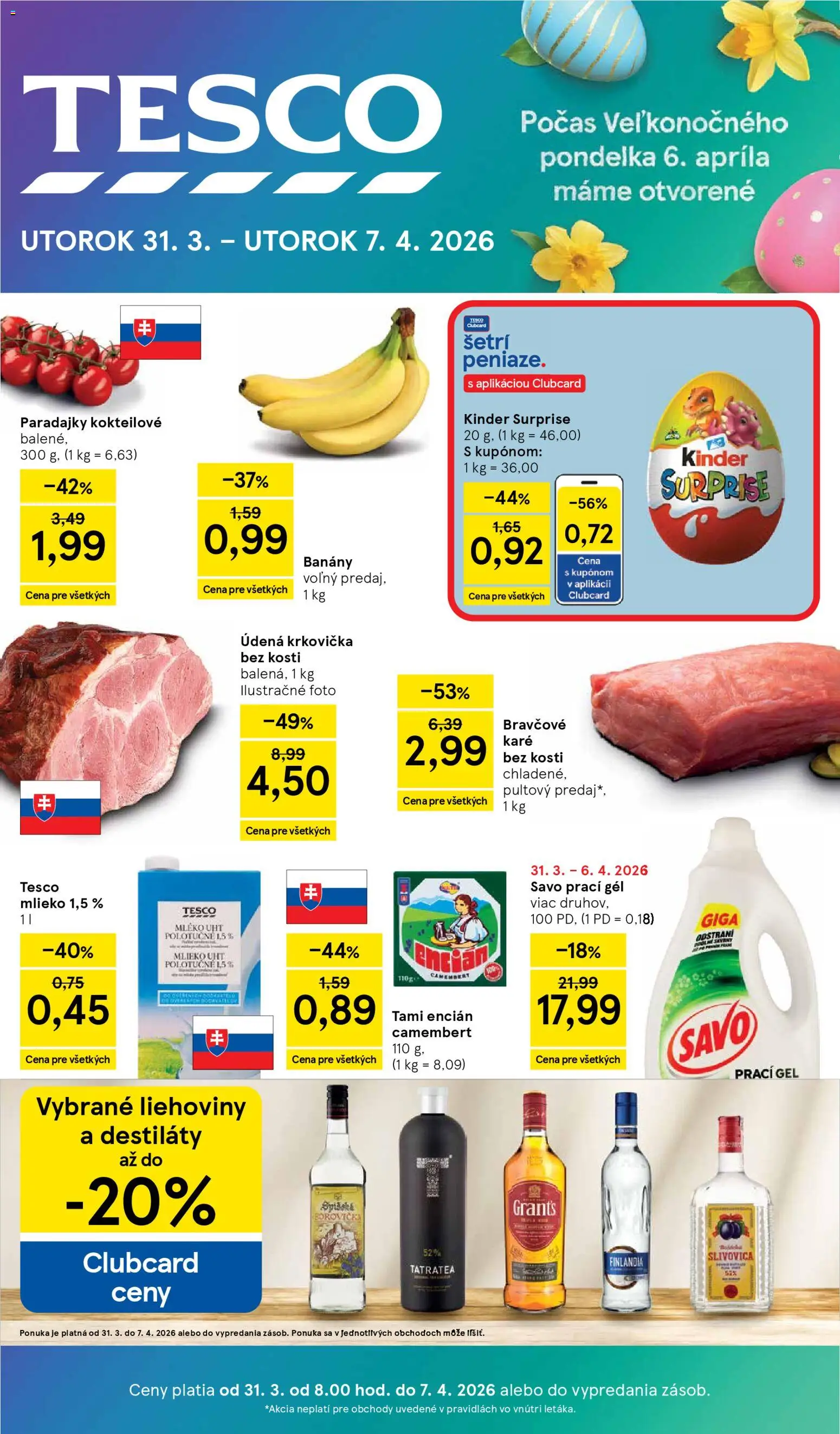 Náhľad Tesco letáku platného od 31.03.2026