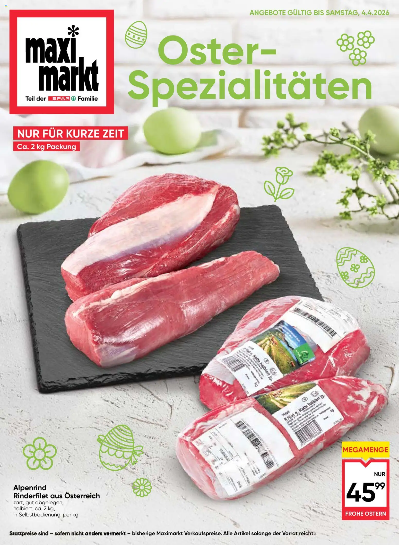 Vorschau der Angebote: Maximarkt Maximarkt Oster Spezialitäten gültig ab 26.03.2026