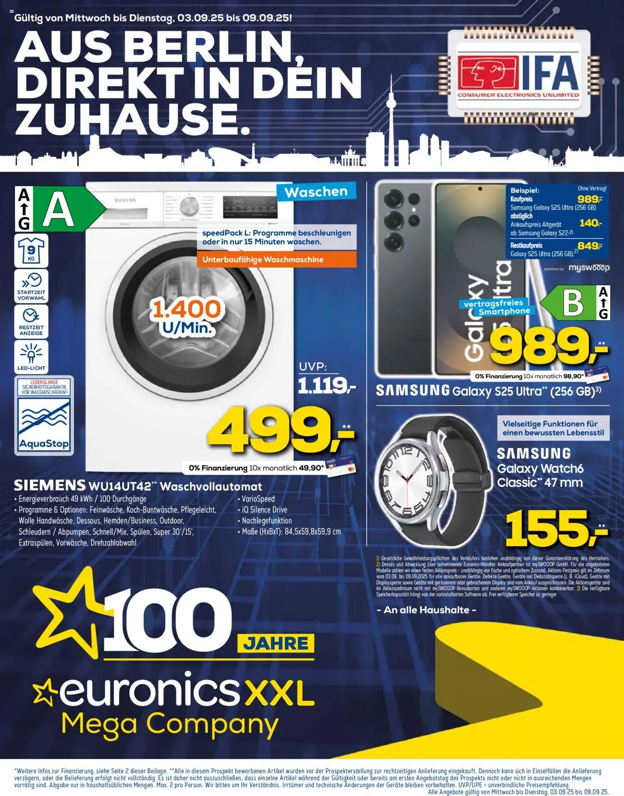 Euronics Prospekt (vom 03.09.2025 - 09.09.2025)