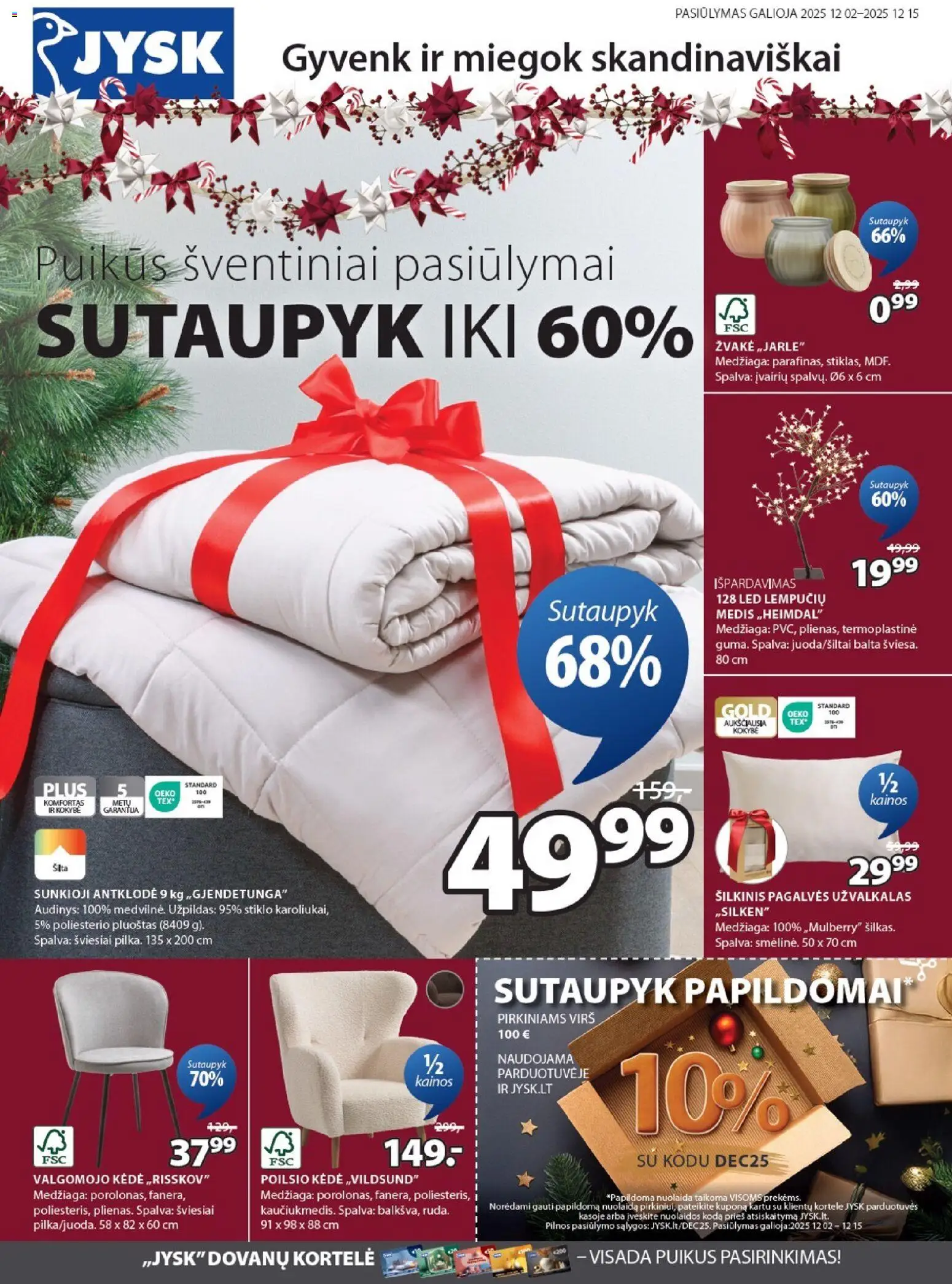 JYSK parduotuvės leidinio Leidinys galiojančio nuo 2025.12.02 peržiūra