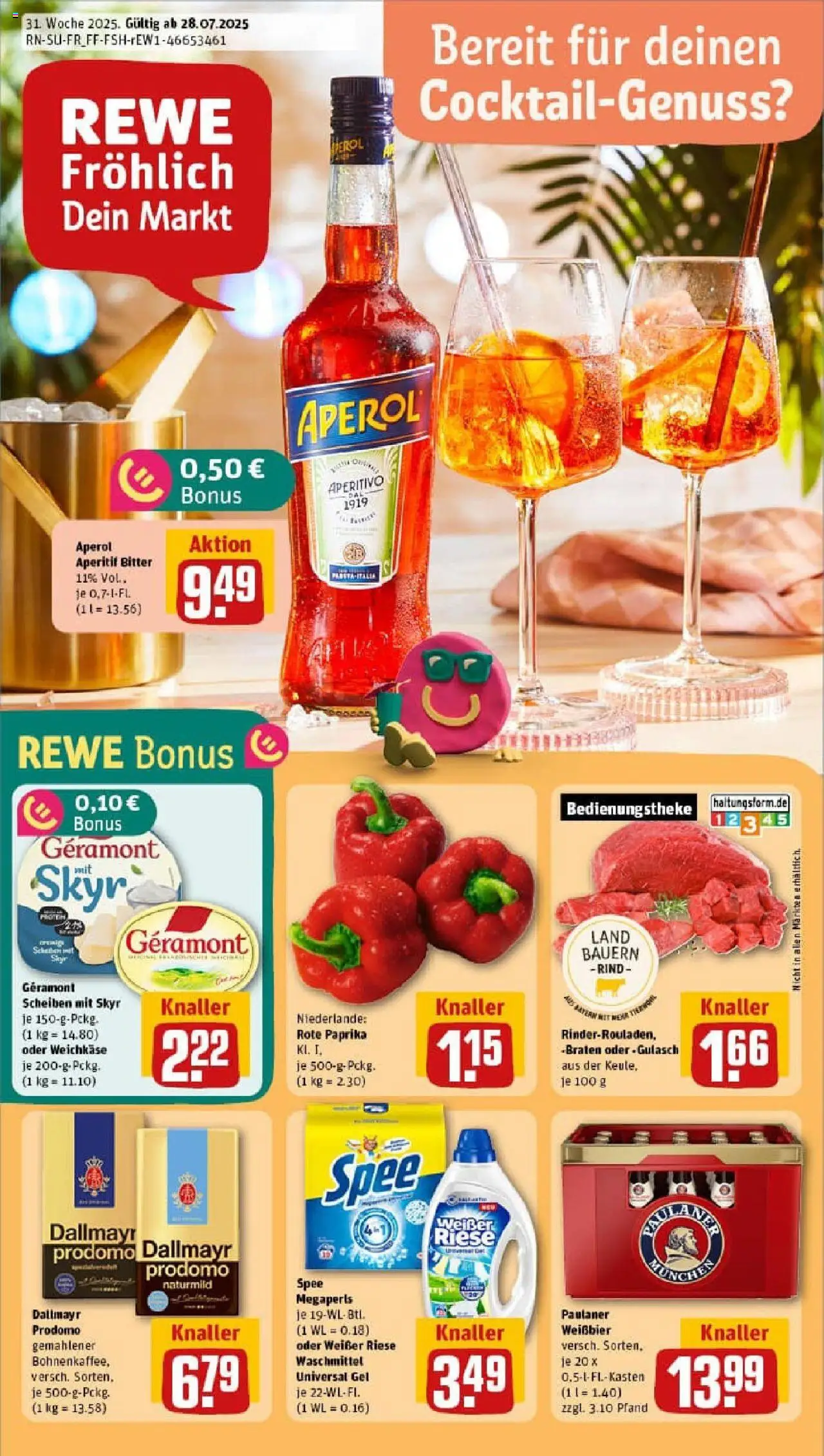 REWE Prospekt ab 27.07.2025 nächste Woche - Prospekt Nürnberg	