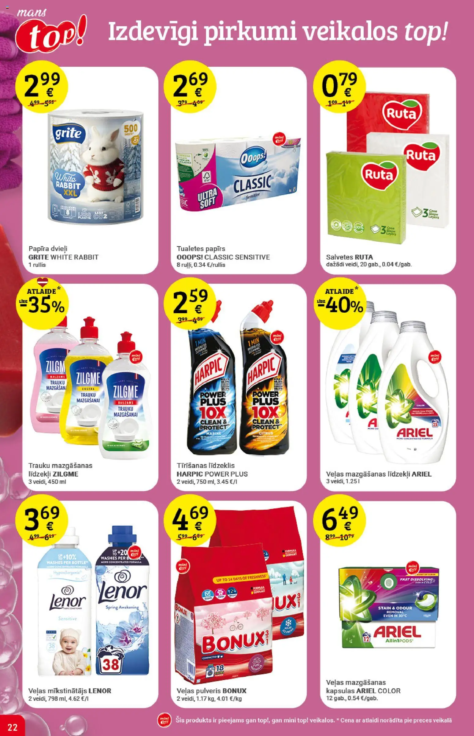 Skatīt Top! akciju bukletu, derīgs no 2026.01.07
