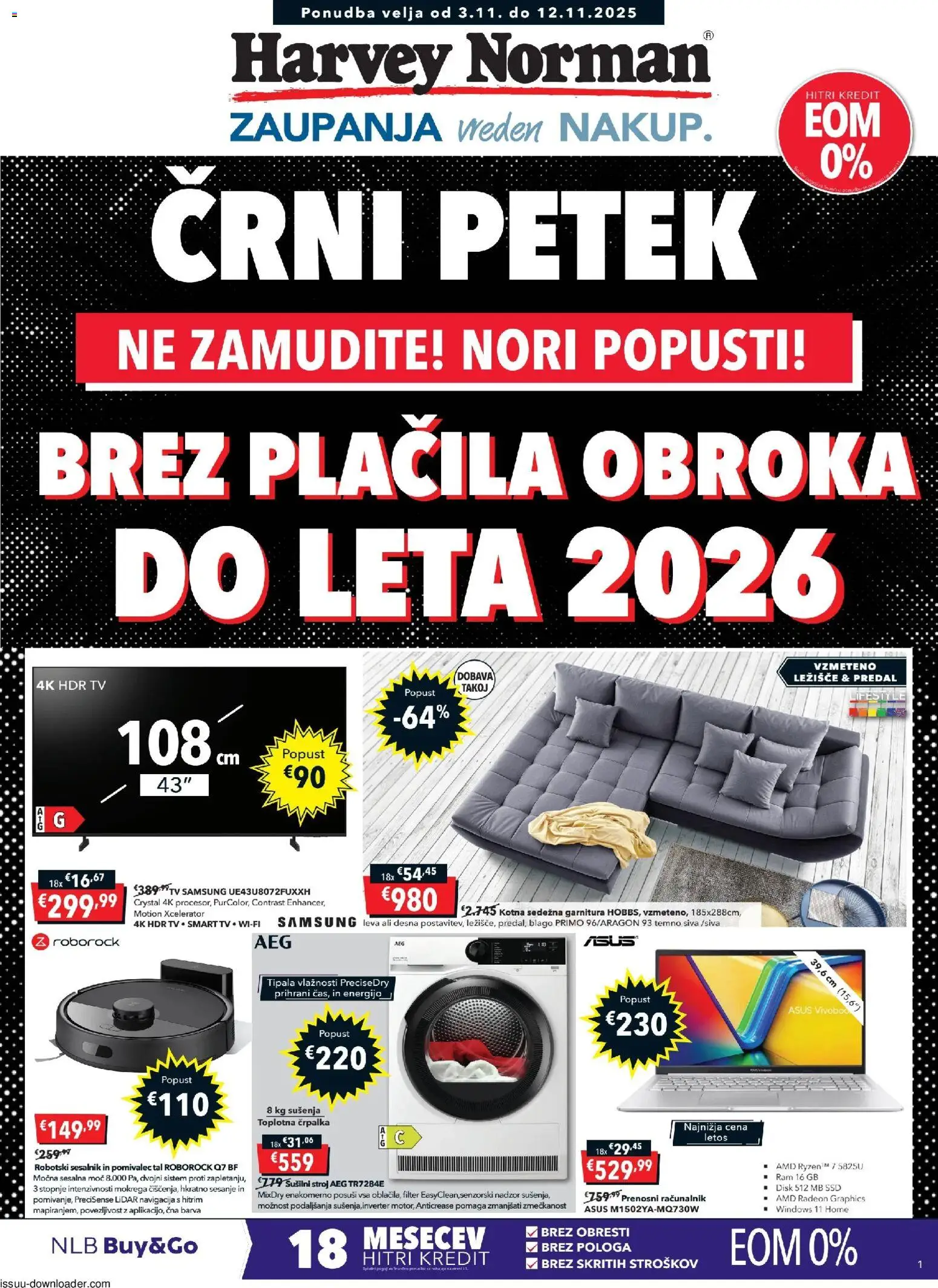 Predogled kataloga iz trgovine Harvey Norman veljaven od 03.11.2025