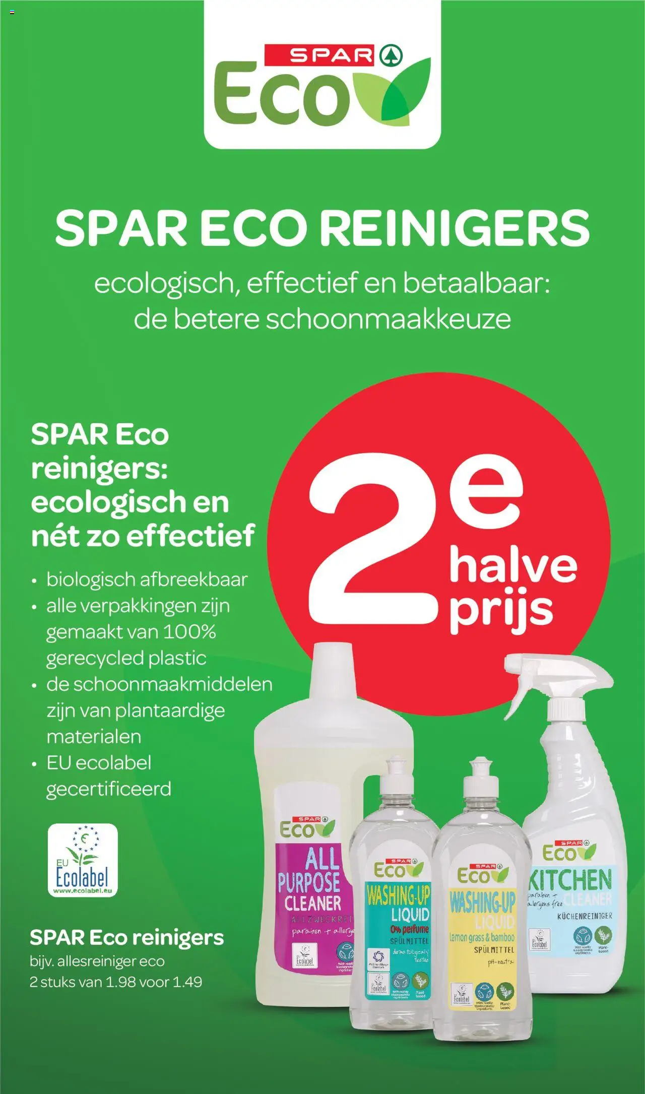 Spar shop Folder geldig vanaf 11-09-2025 - Paginanummer 1 - Allesreiniger