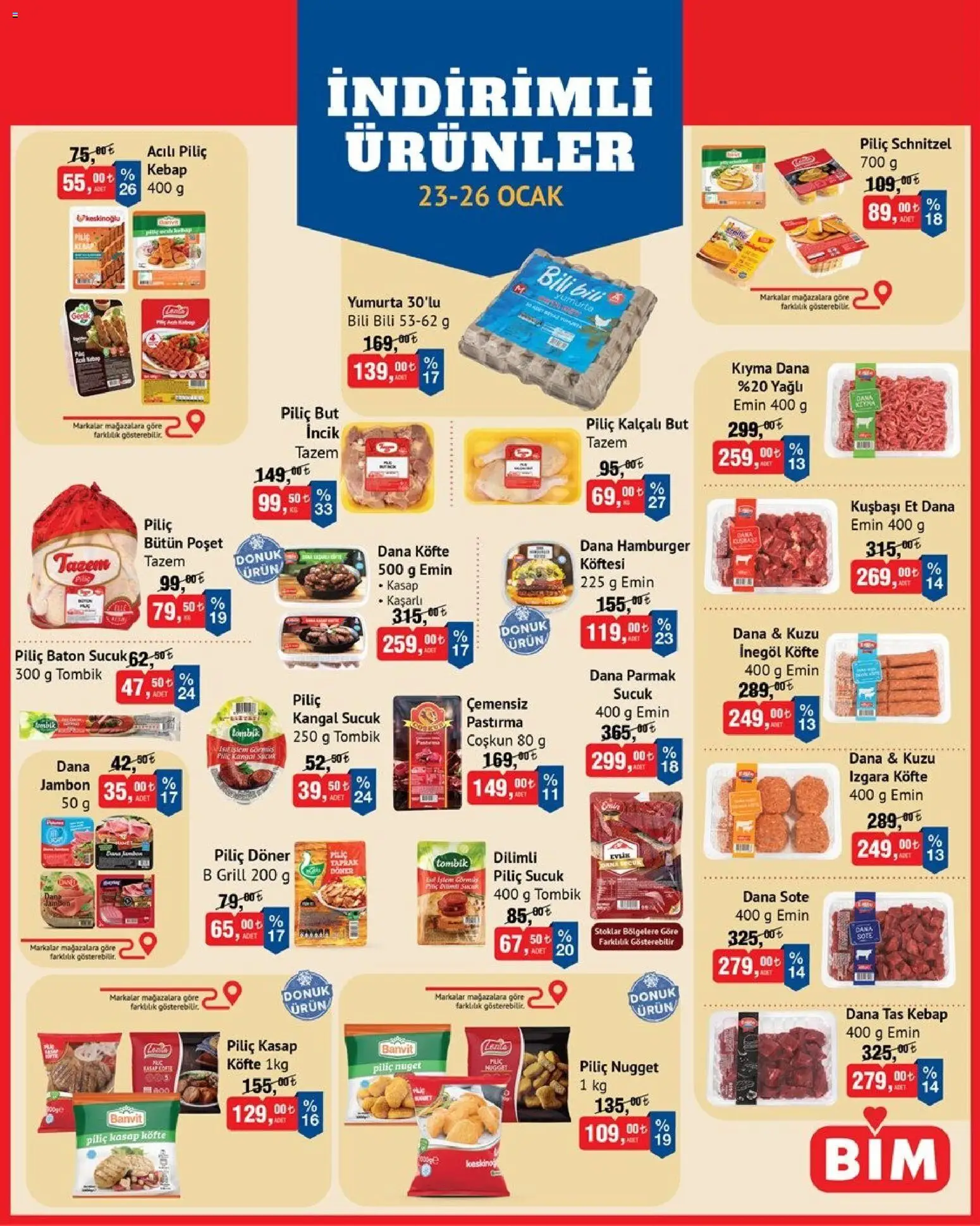 BİM İndirimli Ürünler 23.01.2026 - Broşürünün önizlemesi