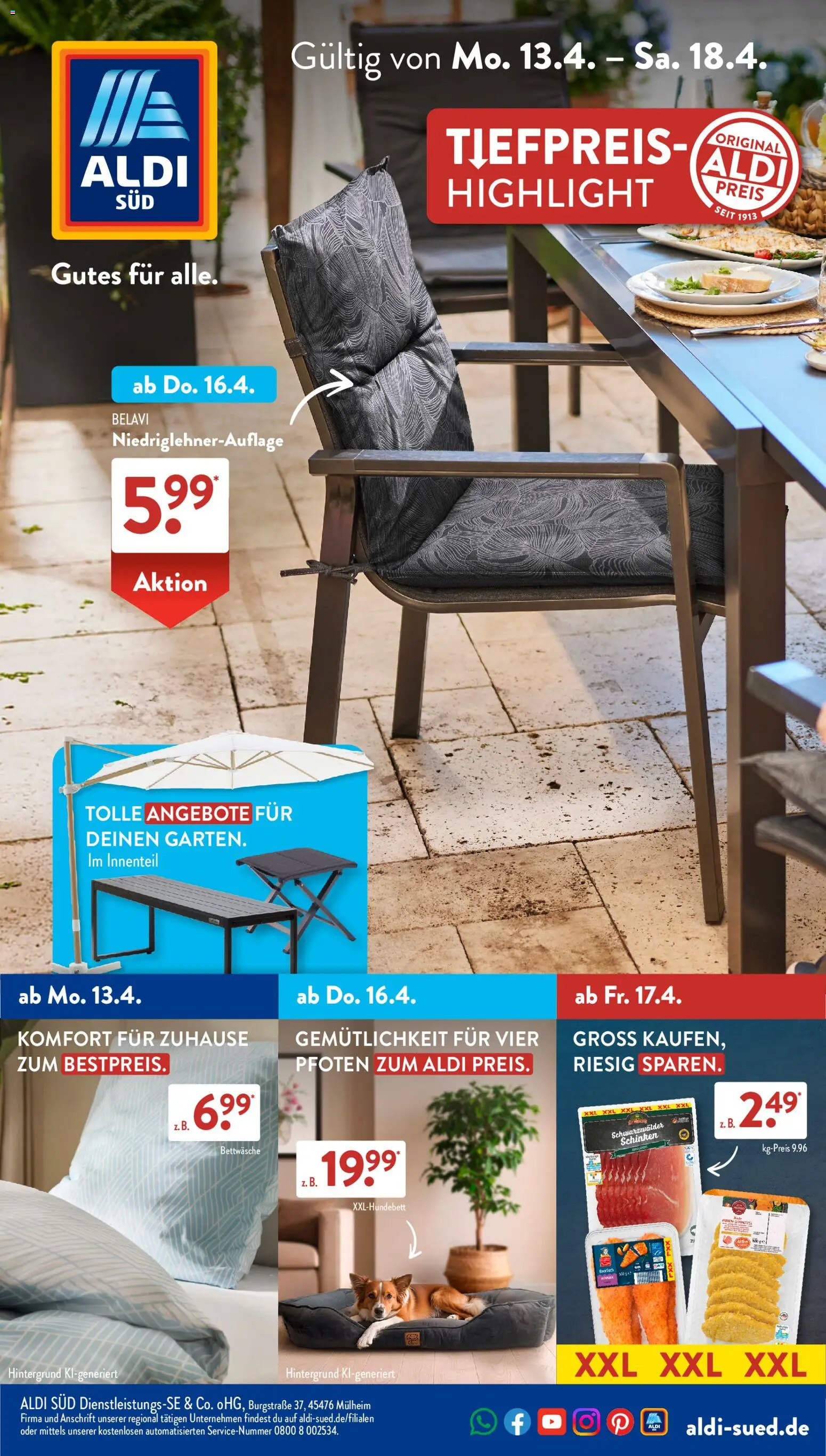 Vorschau von dem Prospekt des Geschäftes Aldi Süd, gültig ab dem 13.04.2026