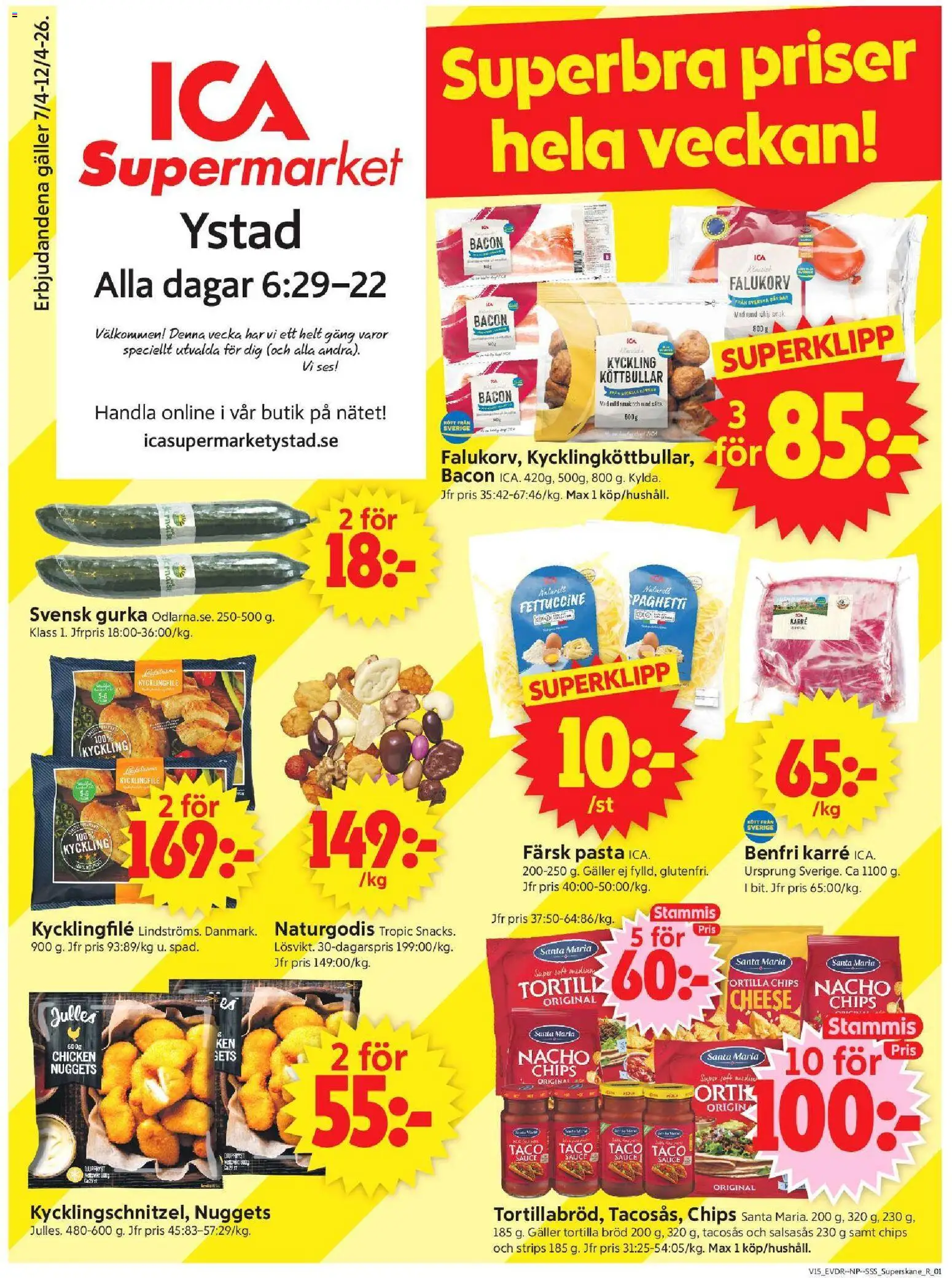 Förhandsgranska reklamblad Ystad från butik ICA Supermarket gäller från 06/04/2026