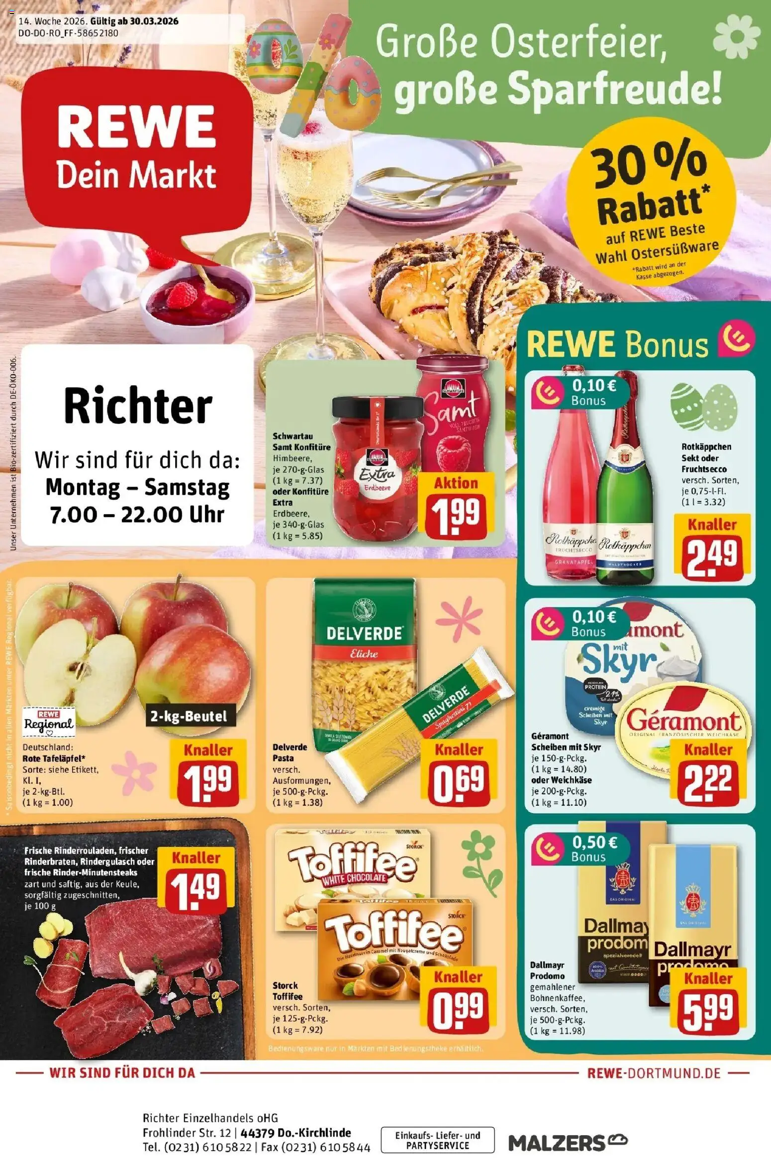 Vorschau von dem Prospekt des Geschäftes Rewe, gültig ab dem 30.03.2026
