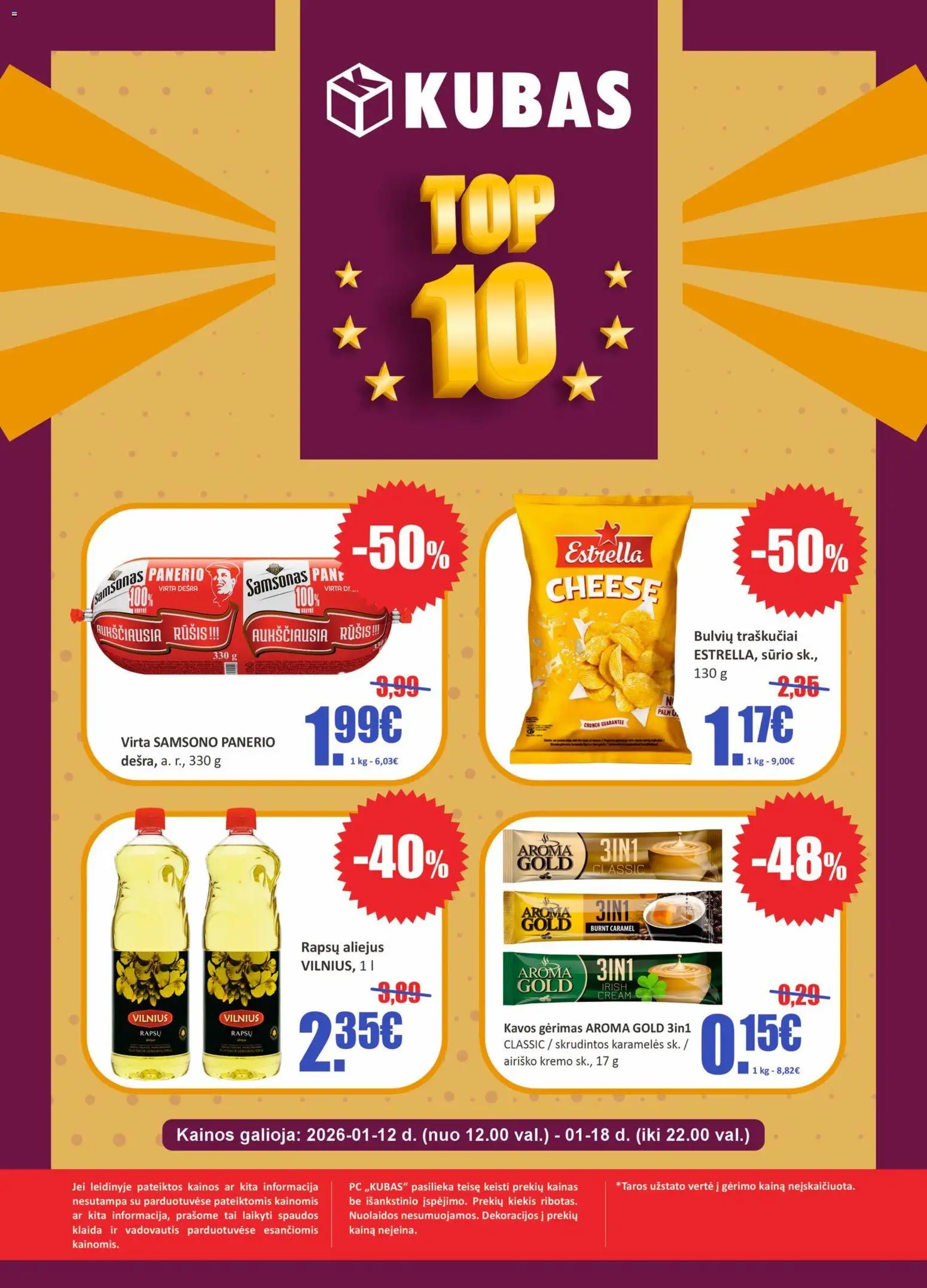 Kubas parduotuvės leidinio Leidinys - Geriausi savaitės pasiūlymai galiojančio nuo 2026.01.12 peržiūra