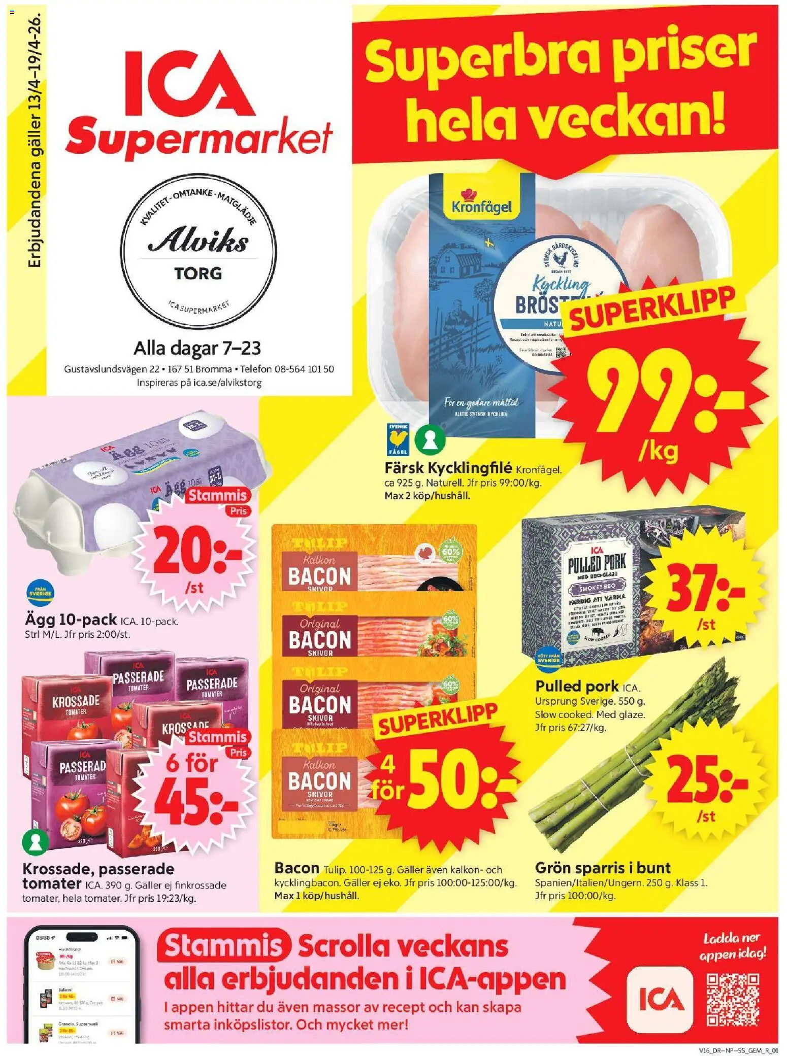 Förhandsgranska reklamblad Bromma från butik ICA Supermarket gäller från 13/04/2026