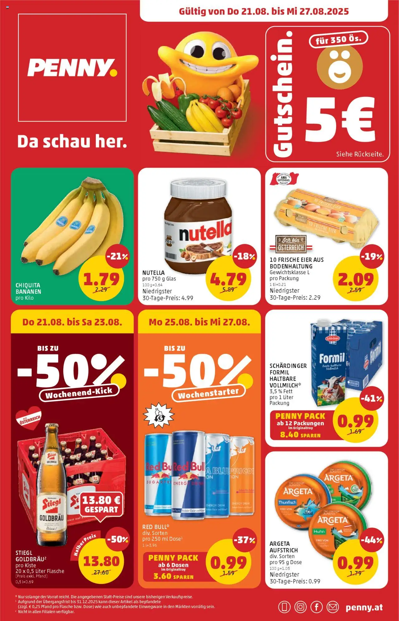  PENNY Flugblatt 21.08.2025 - Angebote "Prospekt aktuell" - Seite 1