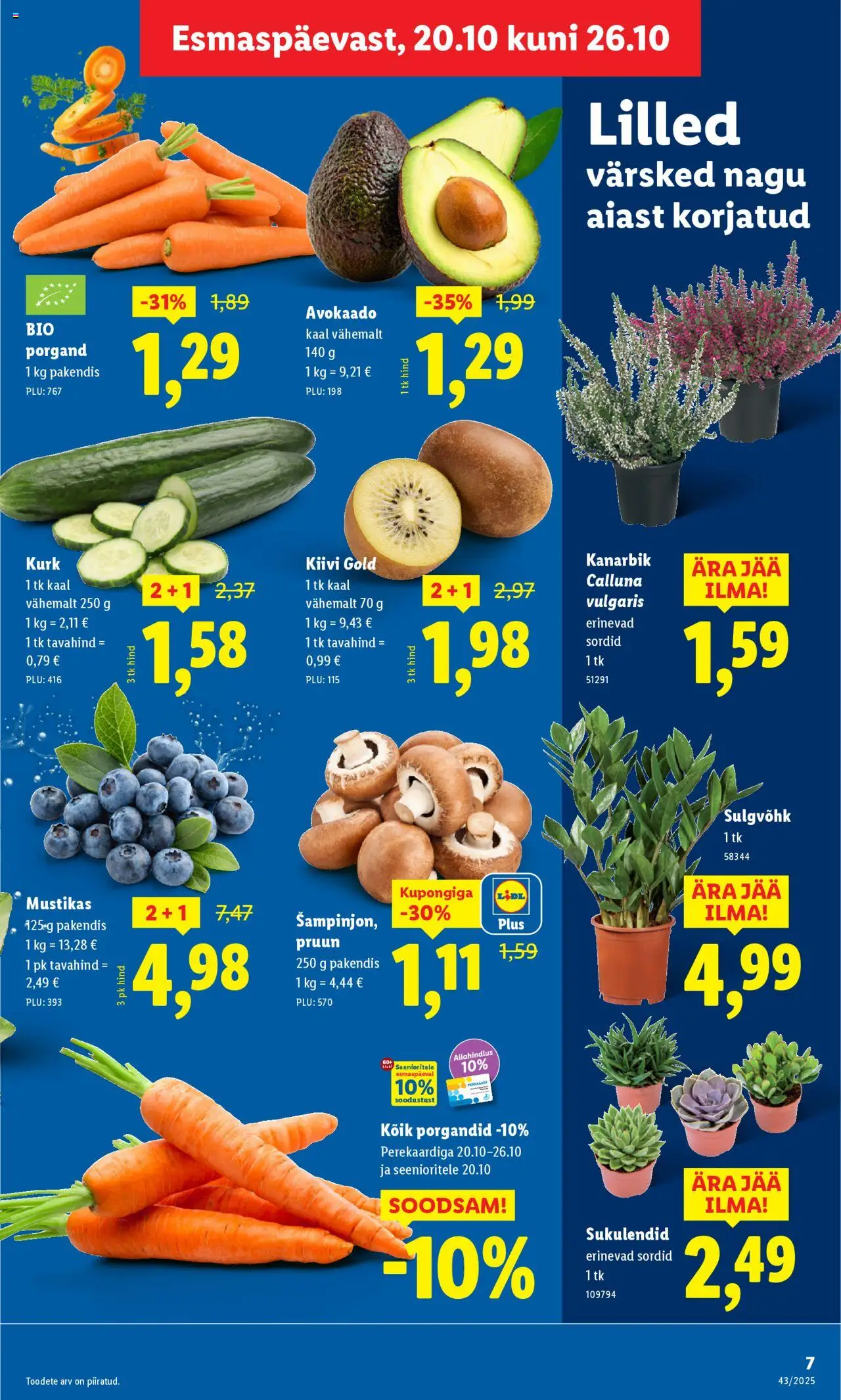 Lidl kliendilehe eelvaade alates 2025.10.20