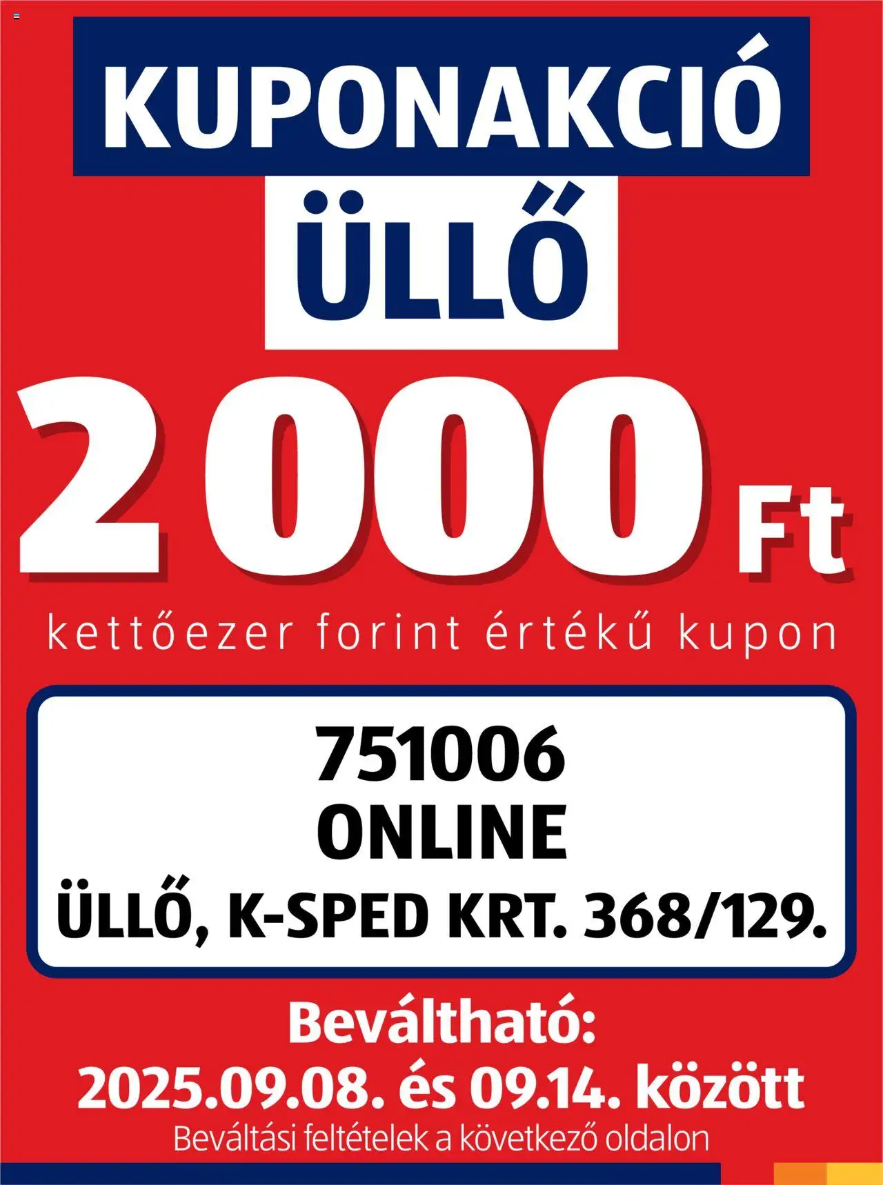 Aldi aktuális szórólap, érvényes 2025.09.08.-től - 1 oldal