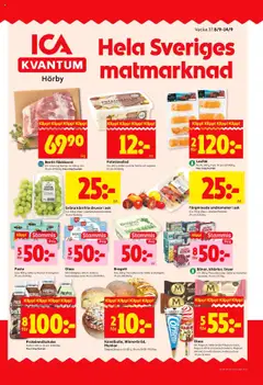 Förhandsgranska reklamblad Hörby från butik ICA Kvantum gäller från 08/09/2025