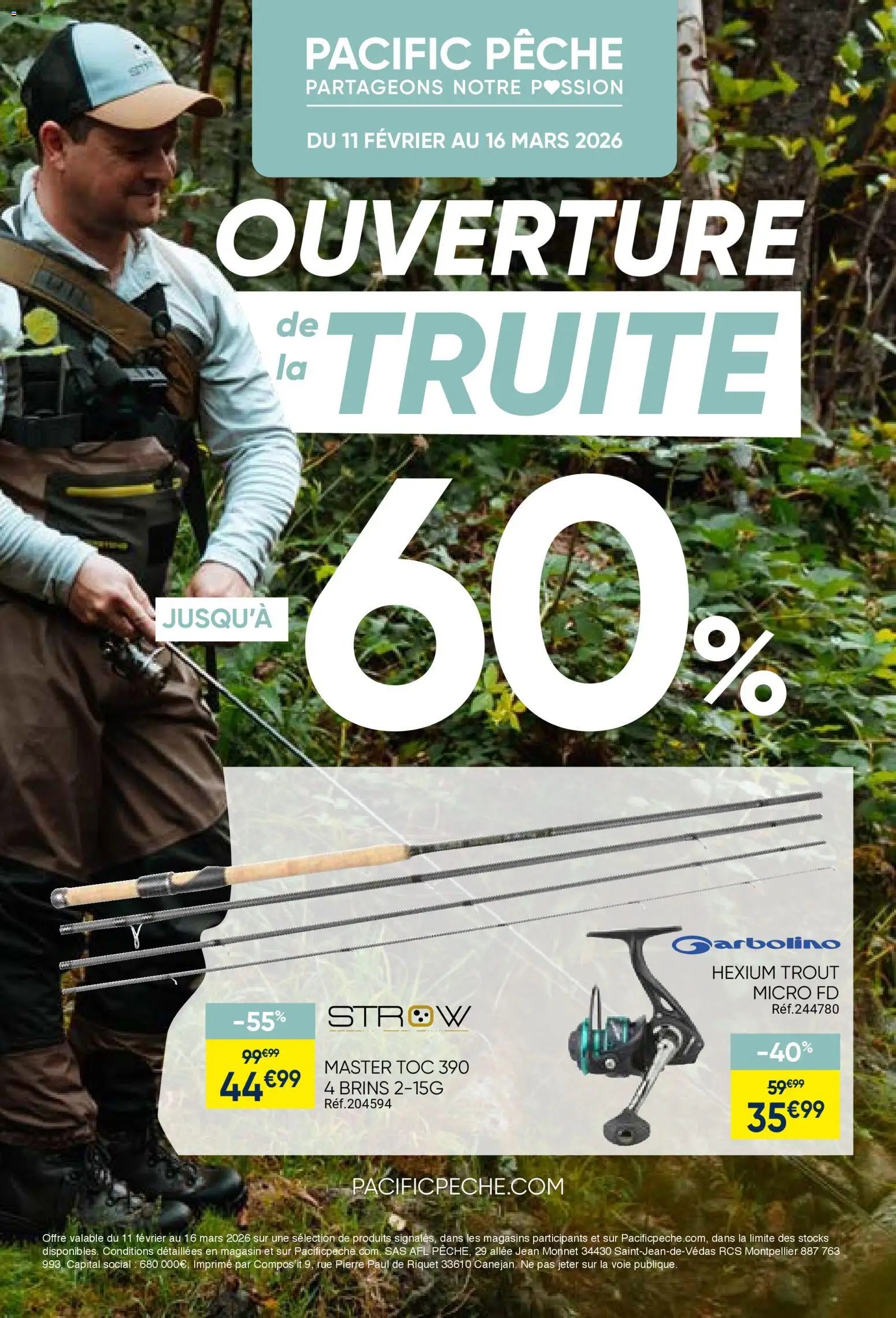 Prévisualisation de Catalogue du magasin Pacific Pêche formulaire valide 11/02/2026 - Jean, Pêche, Truite