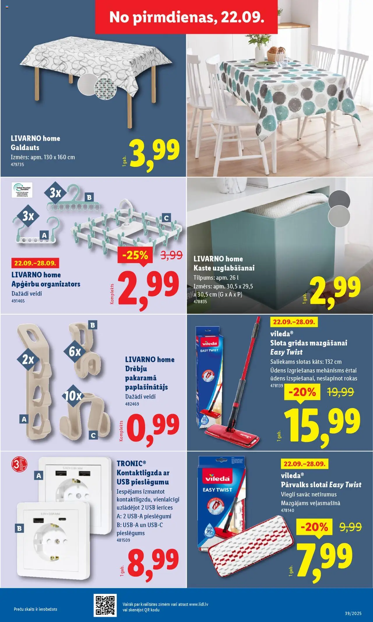 Skatīt Lidl akciju bukletu, derīgs no 2025.09.22