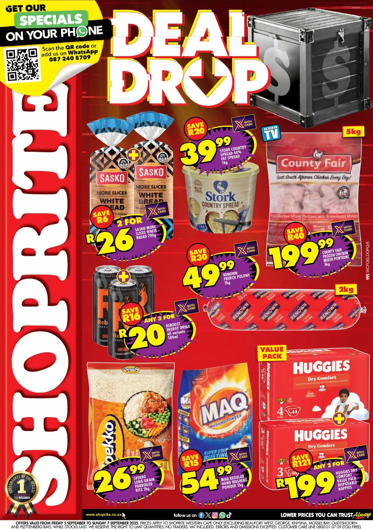 Shoprite Western Cape - Deal Drop 05/09 - 07/09/2025 >> Catalogue