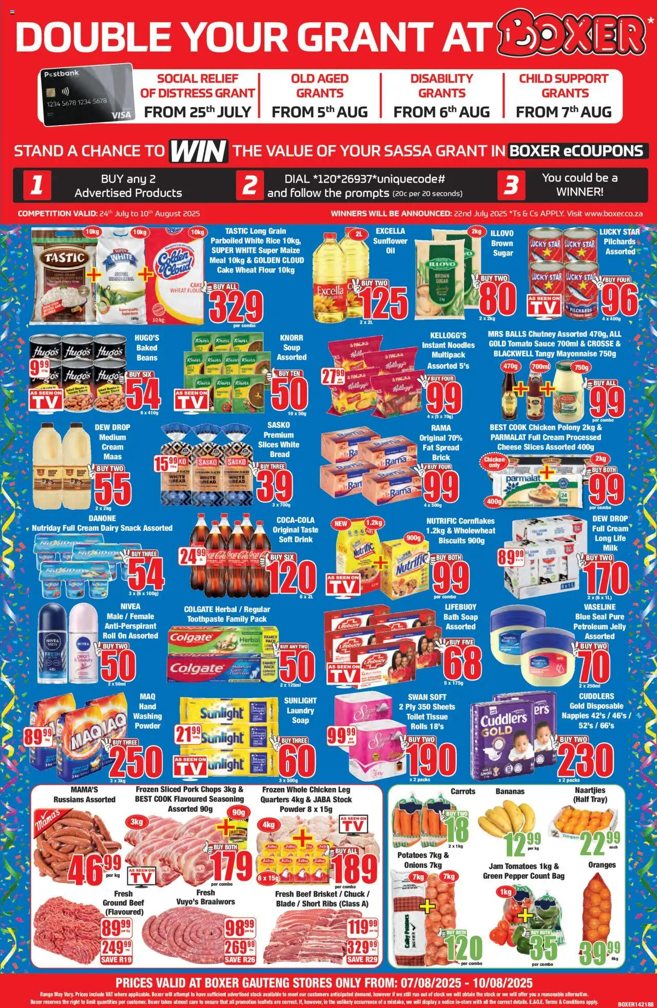 Boxer Gauteng - Weekly Specials Extra from 07/08 - 10/08/2025 > Promotions