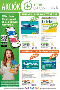 Alma Gyógyszertárak - Alma újság érvényessége 2026.01.31-ig megtekintése, amely érvényes 2025.12.31.-től