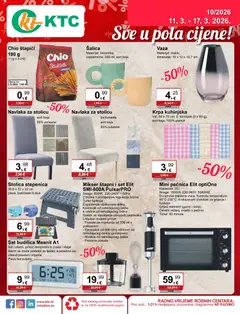Pregled letka KTC Katalog sve u pola cijene trgovine KTC vrijedi od 11.03.2026