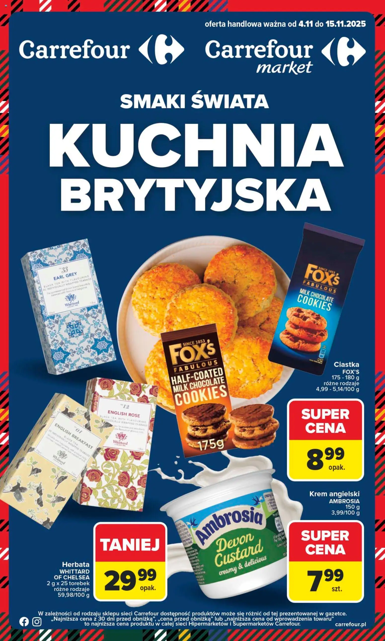 Pogląd gazetki "Kuchnia brytyjska" ze sklepu Carrefour ważnej od 04.11.2025