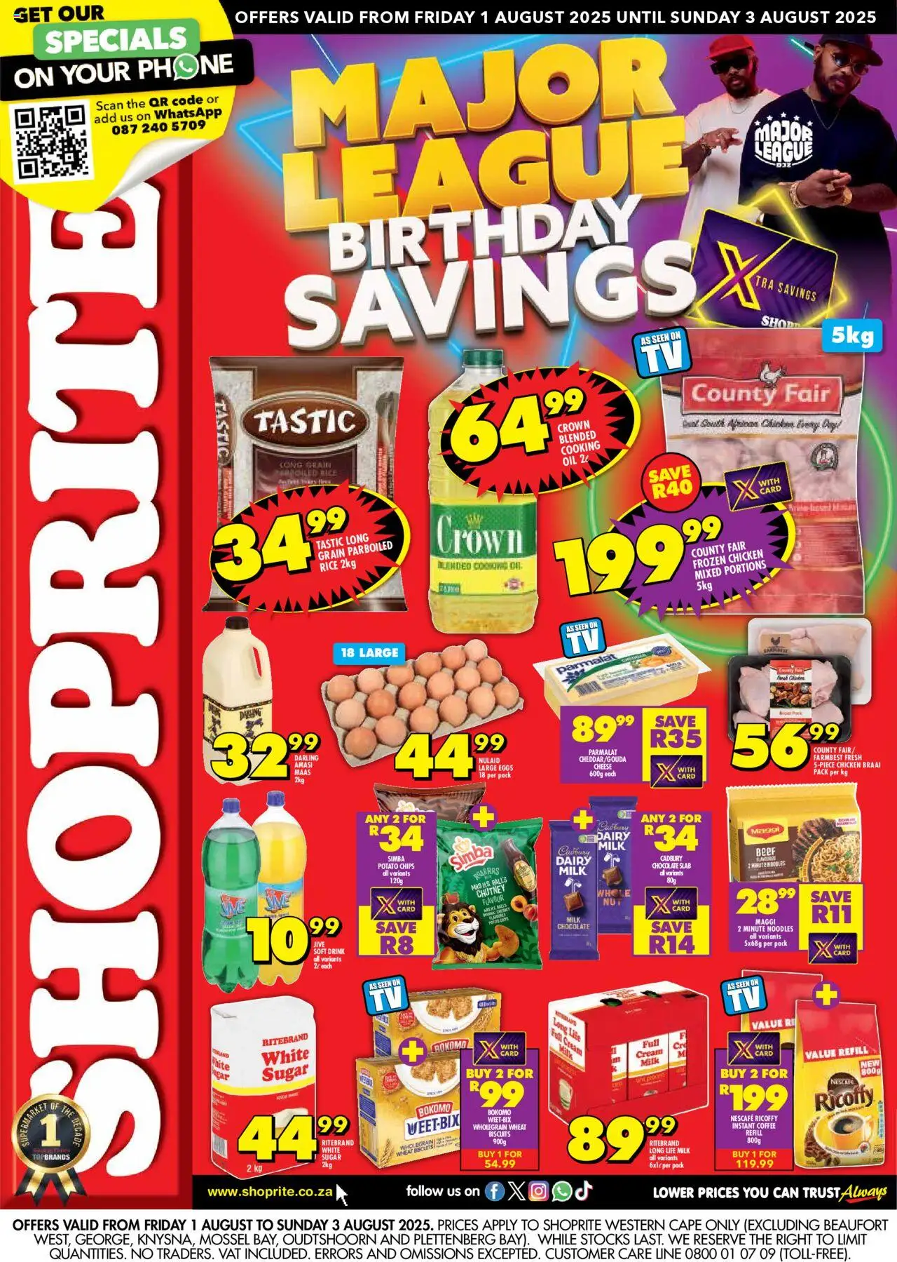 Shoprite Western Cape - Major League Deals 01/08 - 03/08/2025 >> Catalogue