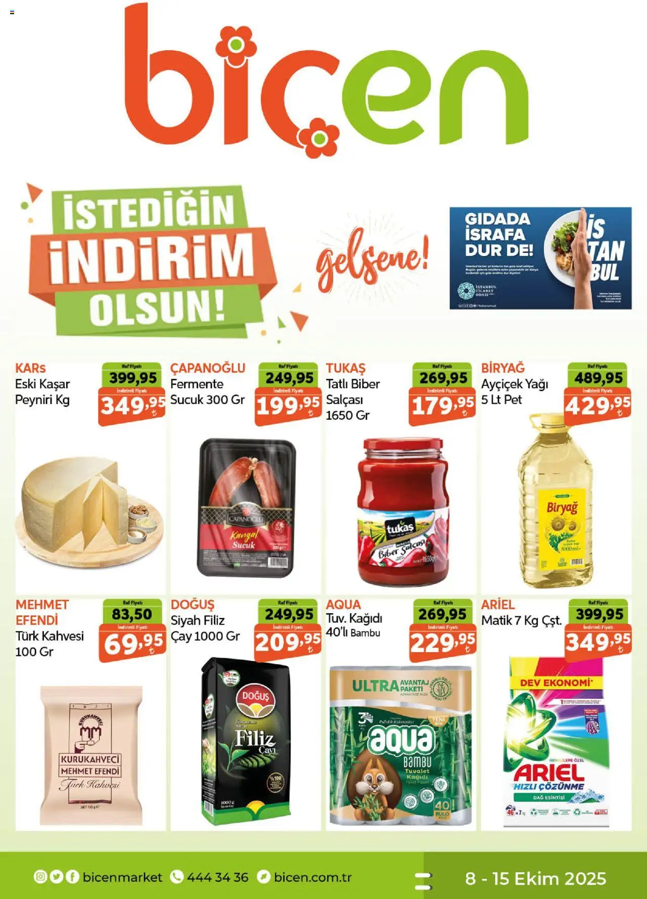 Biçen Market Katalog (08 - 15 Ekim 2025) - Sayfa numarası 1