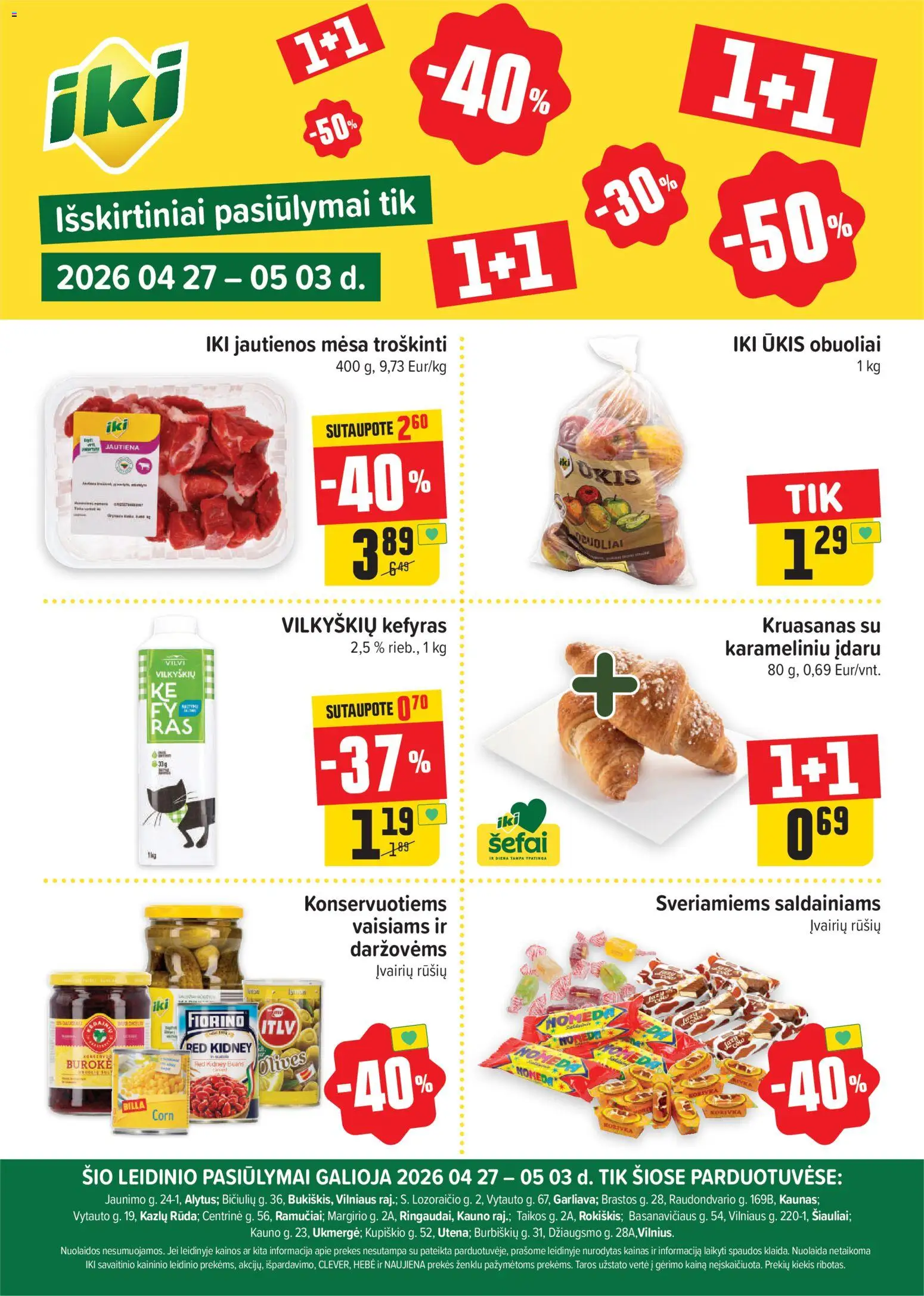 IKI parduotuvės leidinio IKI leidinys - Specialūs pasiūlymai IKI parduotuvės klientams galiojančio nuo 2026.04.27 peržiūra