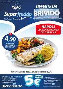 Anteprima dell'opuscolo Volantino Superfreddo - Napoli dal negozio Decò valido da 11/02/2026
