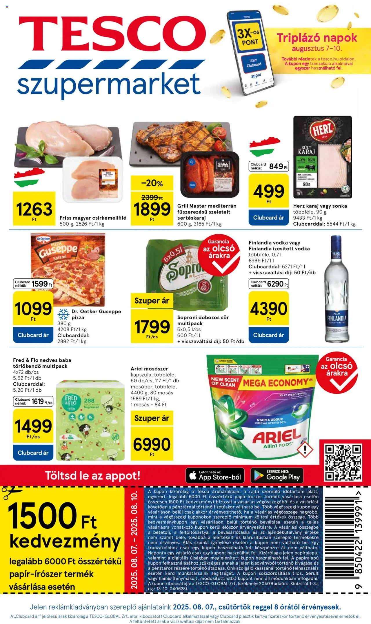 Tesco aktuális szórólap, érvényes 2025.08.07.-től - 1 oldal