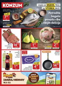 Pregled letka Katalog trgovine Konzum vrijedi od 18.02.2026
